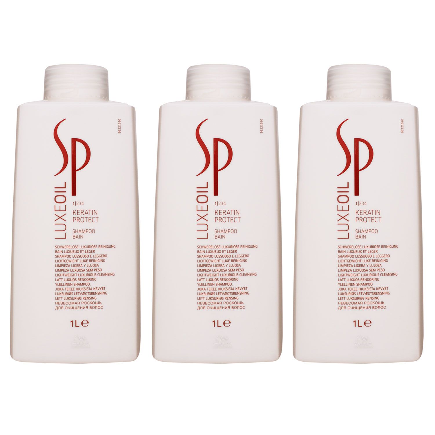 Wella SP Luxe Oil Keratin Protect 3 x 1000 ml Shampoo Set