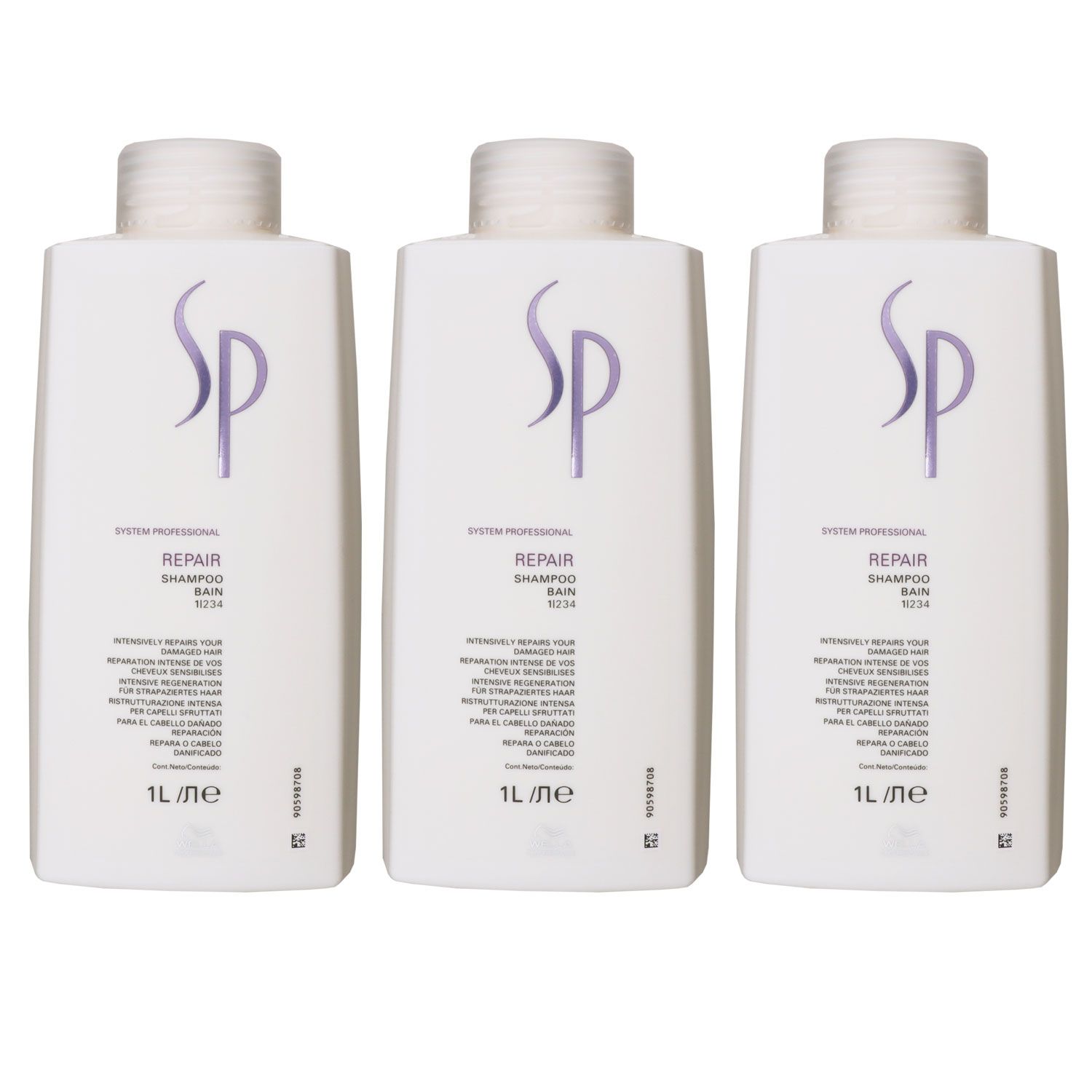 Wella SP Repair 3 x 1000 ml Shampoo Set