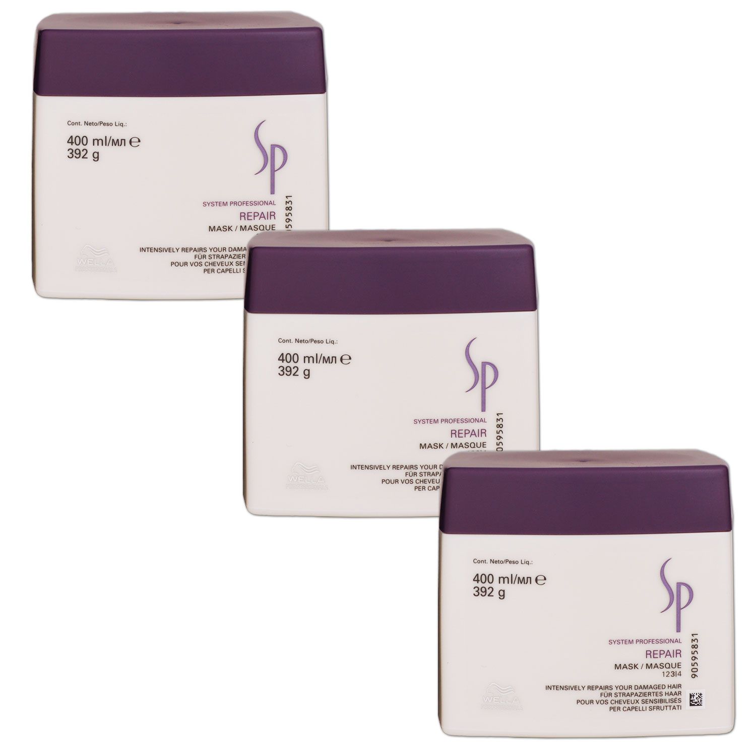 Wella SP Repair 3 x 400 ml Haarmaske Set