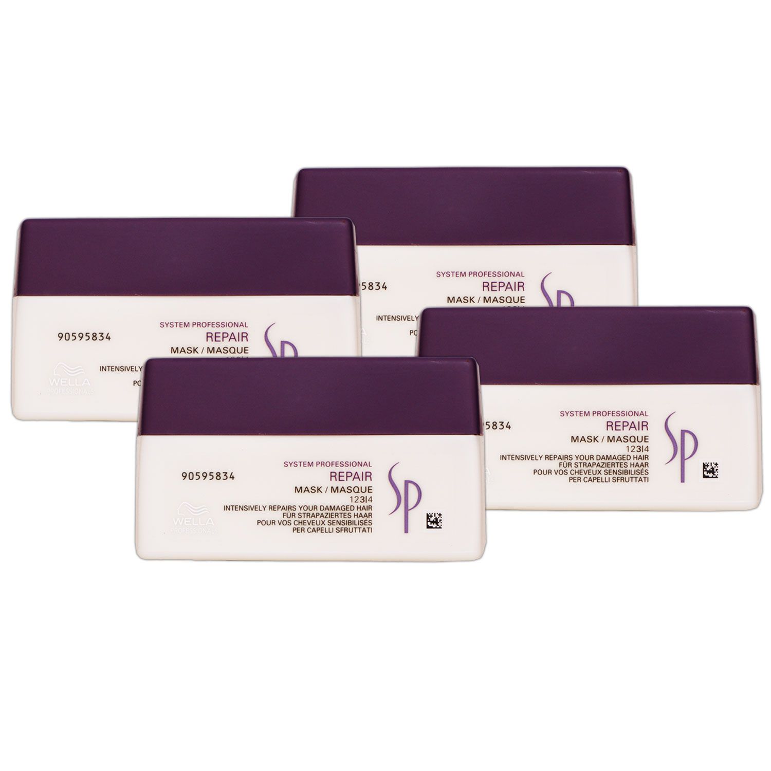Wella SP Repair Mask 4 x 200 ml Haarmaske f�r gesch�digtes strapaziertes Haar Haarkur Set