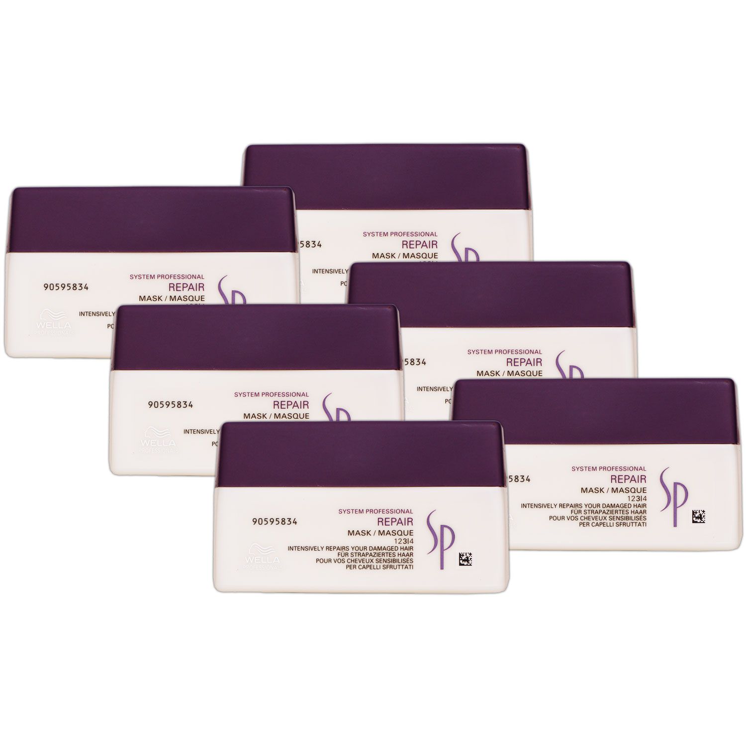 Wella SP Repair Mask 6 x 200 ml Haarmaske f�r gesch�digtes strapaziertes Haar Haarkur Set