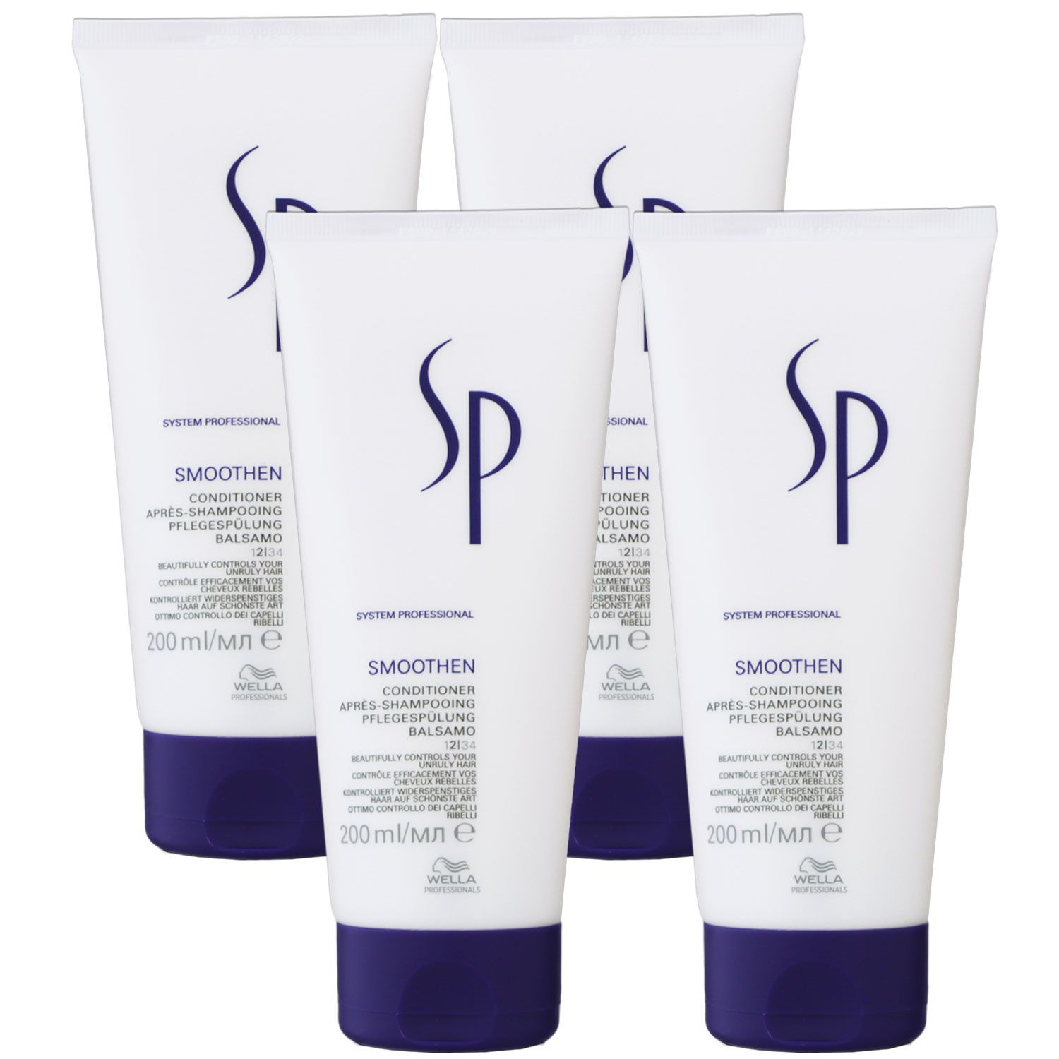 Wella SP Smoothen 4 x 200 ml Conditioner Set