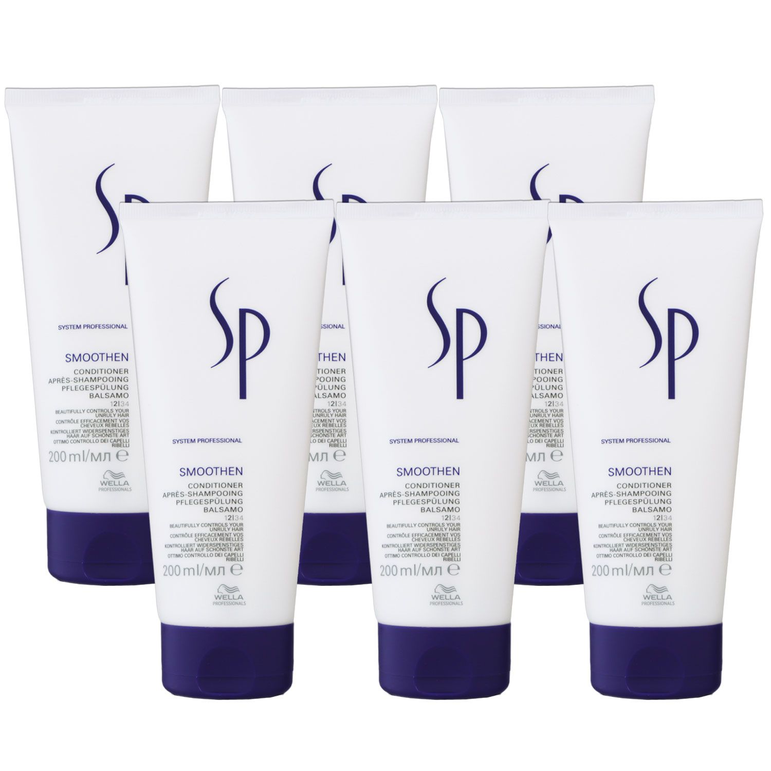 Wella SP Smoothen 6 x 200 ml Conditioner Set