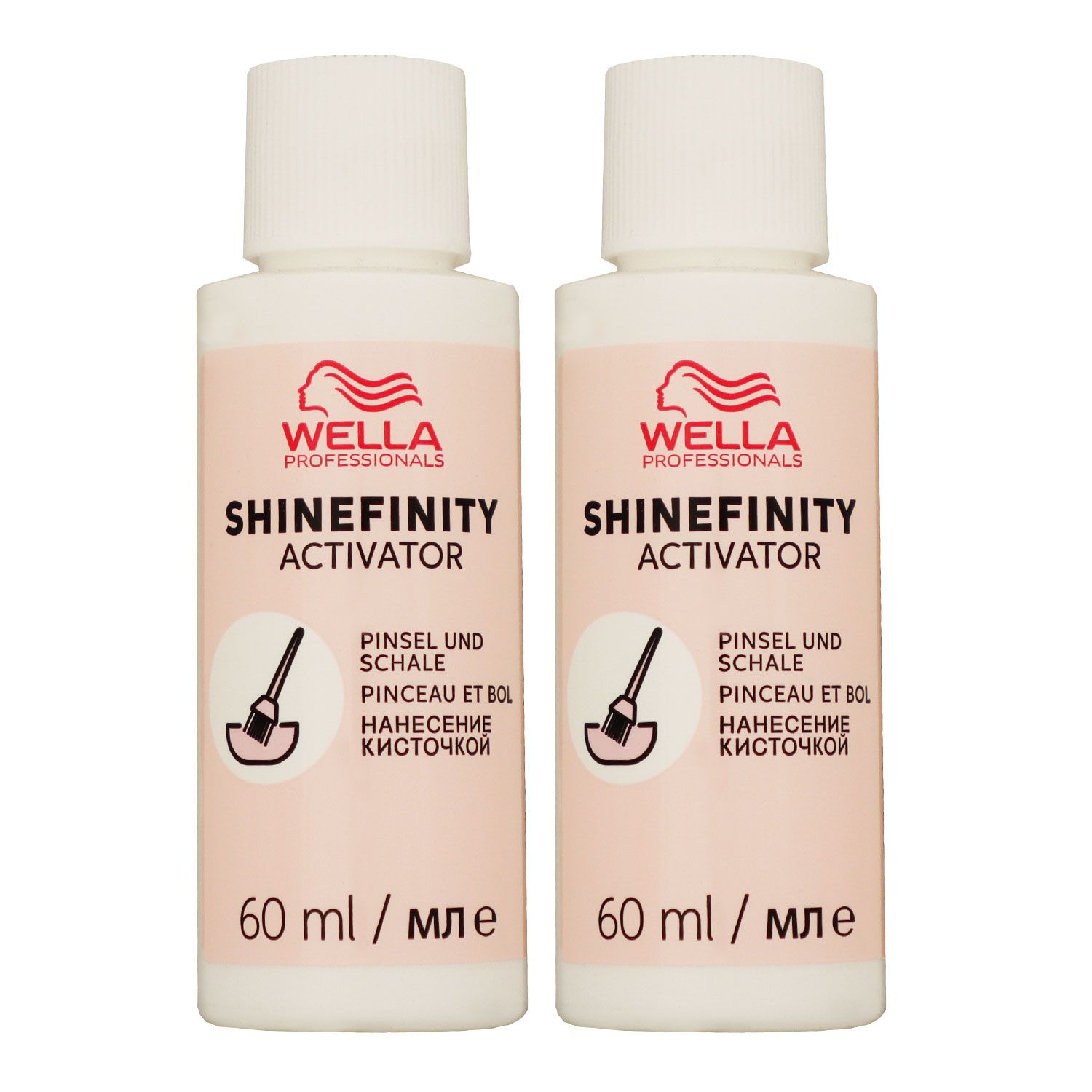 Wella Shinefinity Glaze Activator Brush Bowl 2 % 2 x 60 ml Entwickler H2O2 Set