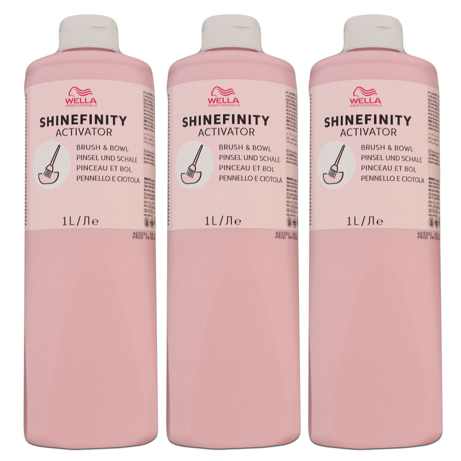 Wella Shinefinity Glaze Activator Brush Bowl 2 % 3 x 1000 ml Entwickler H2O2