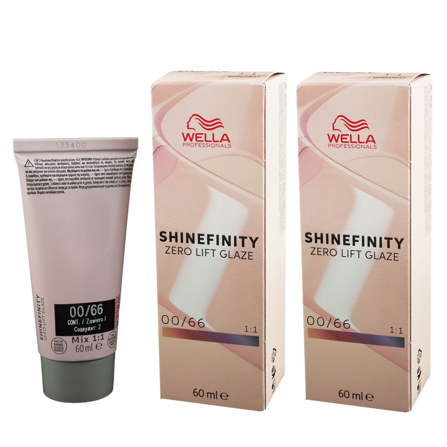 Wella Shinefinity Glaze Booster 2 x 60 ml 00/66 Violet Booster T�nung Set