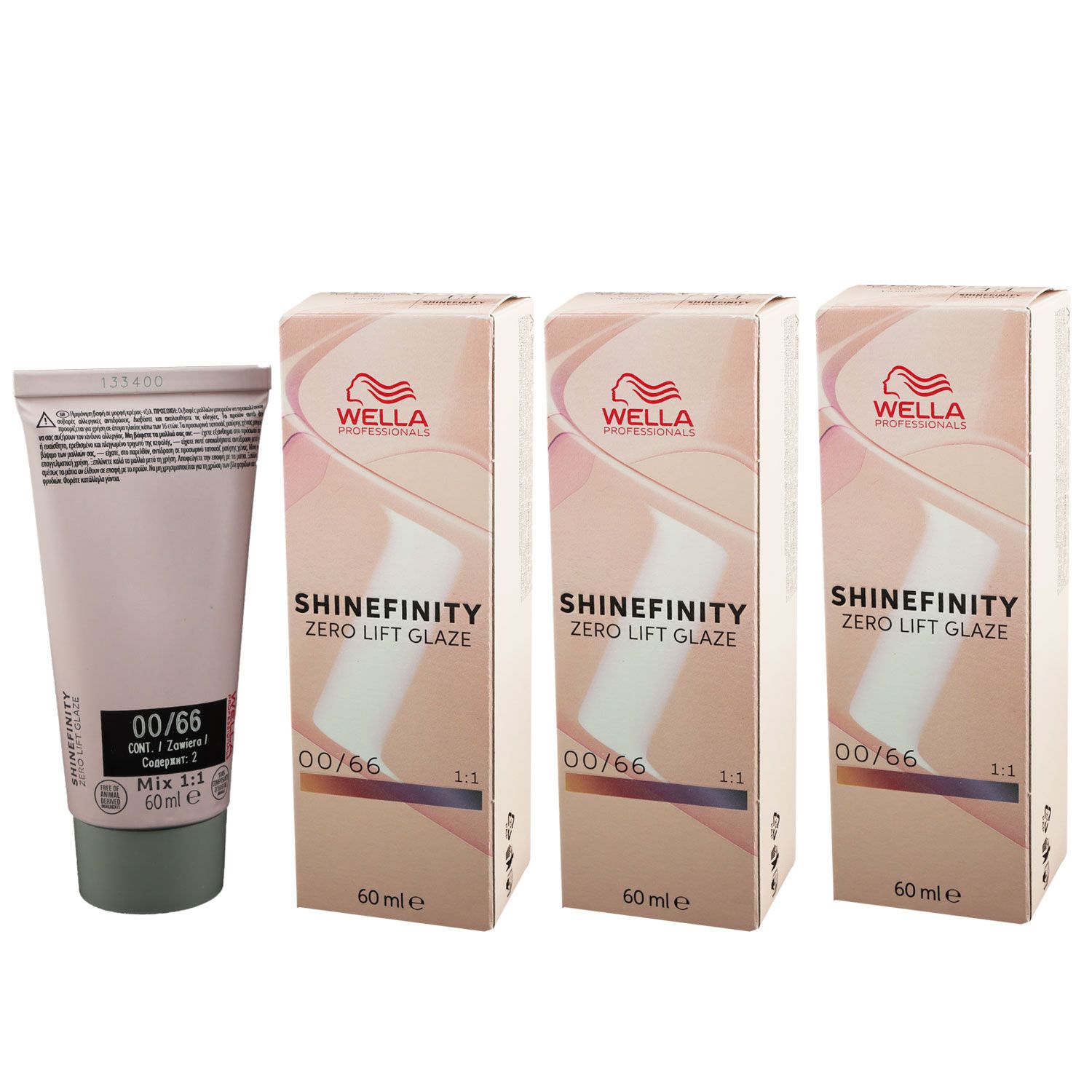 Wella Shinefinity Glaze Booster 3 x 60 ml 00/66 Violet Booster T�nung Set