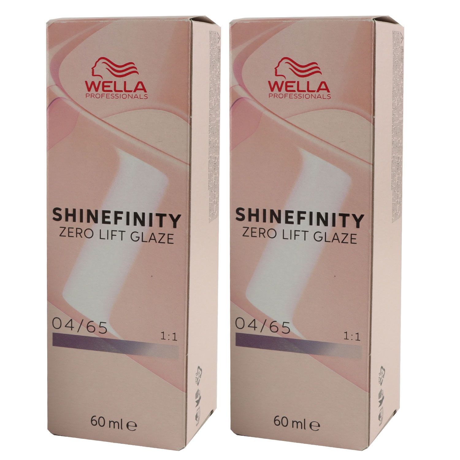 Wella Shinefinity Glaze Cool 2 x 60 ml 04/65 Deep Cherry T�nung Set