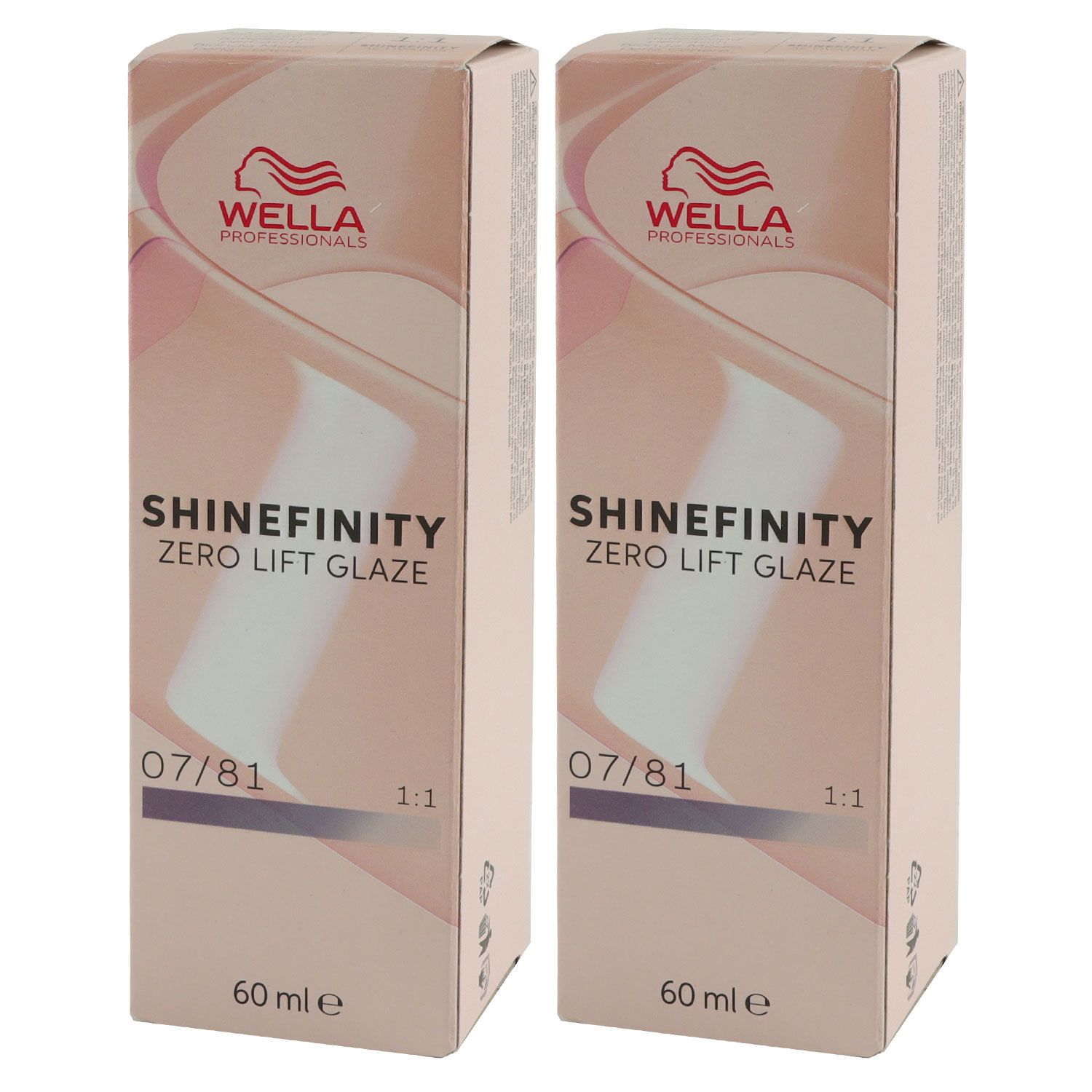 Wella Shinefinity Glaze Cool 2 x 60 ml 07/81 Smoky Opal T�nung Set