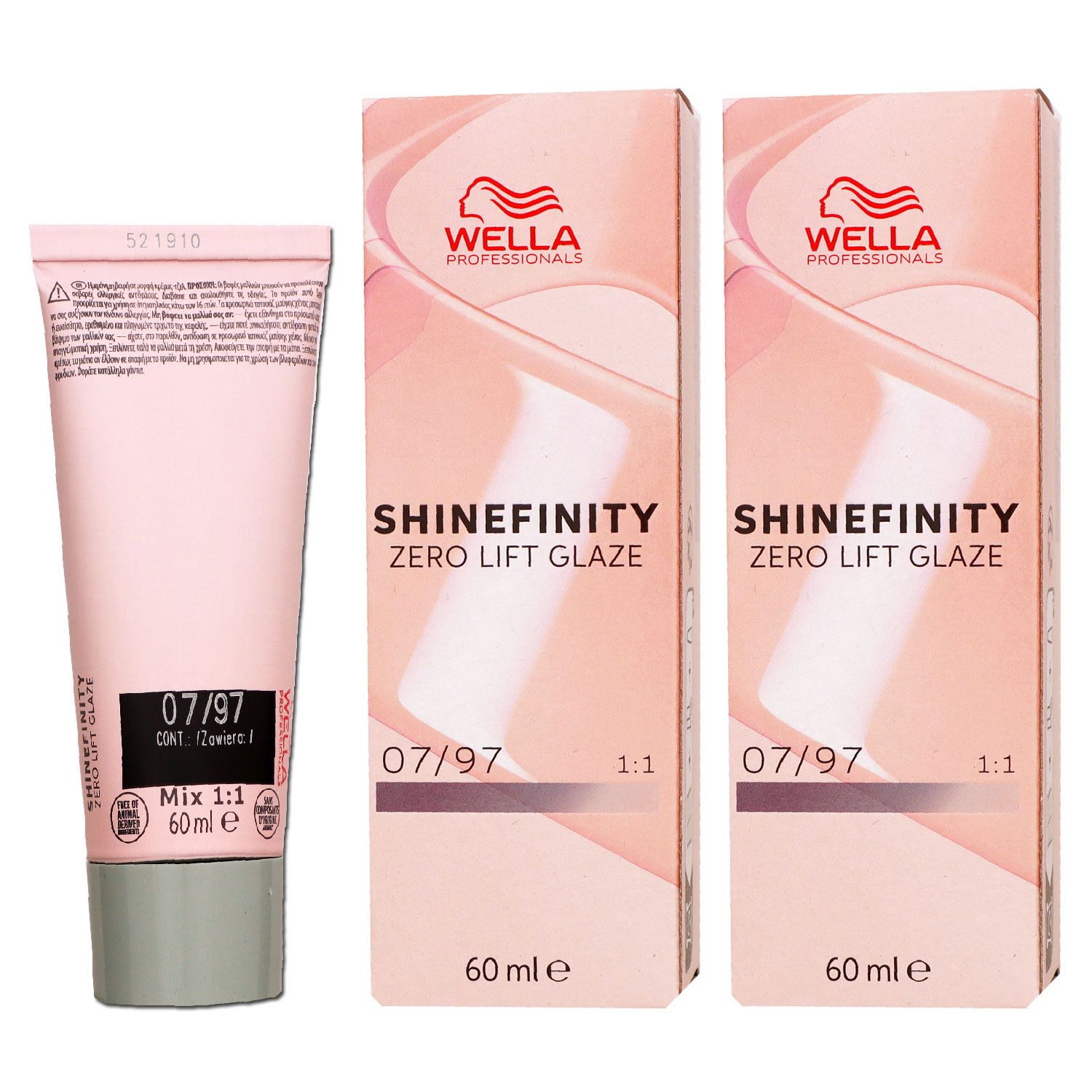 Wella Shinefinity Glaze Cool 2 x 60 ml 07/97 Mocha Beige T�nung Set