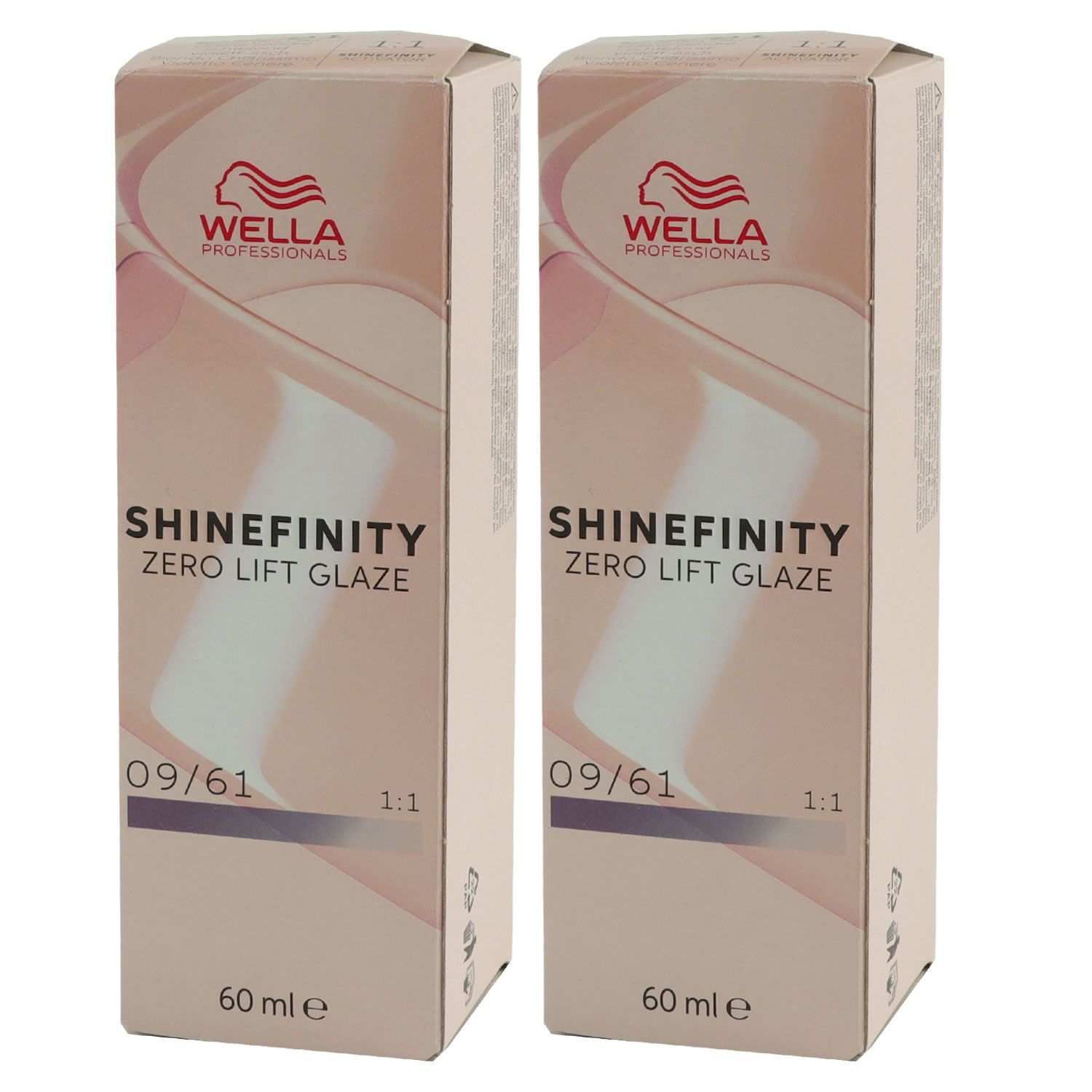 Wella Shinefinity Glaze Cool 2 x 60 ml 09/61 Iced Platinum T�nung Set