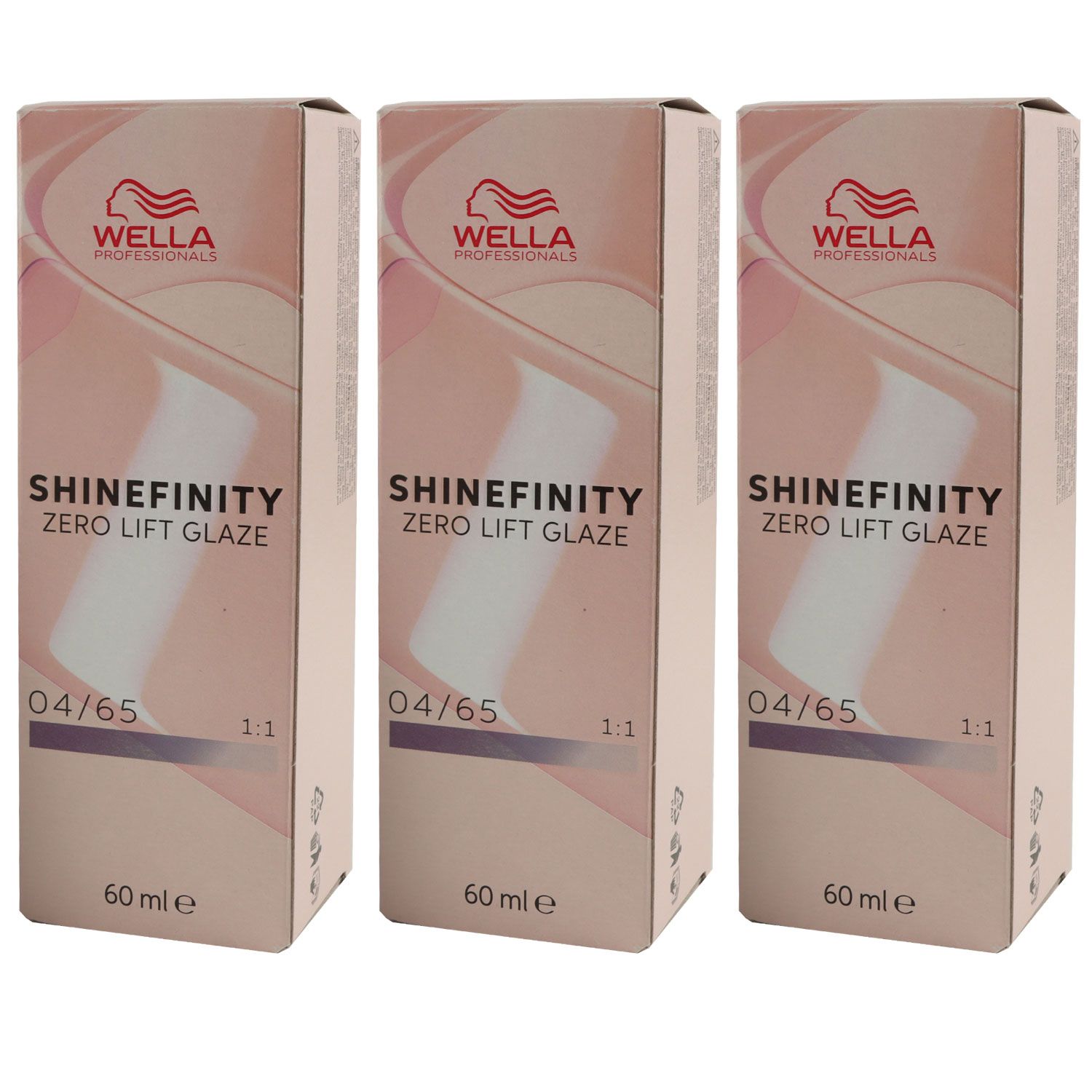 Wella Shinefinity Glaze Cool 3 x 60 ml 04/65 Deep Cherry T�nung Set