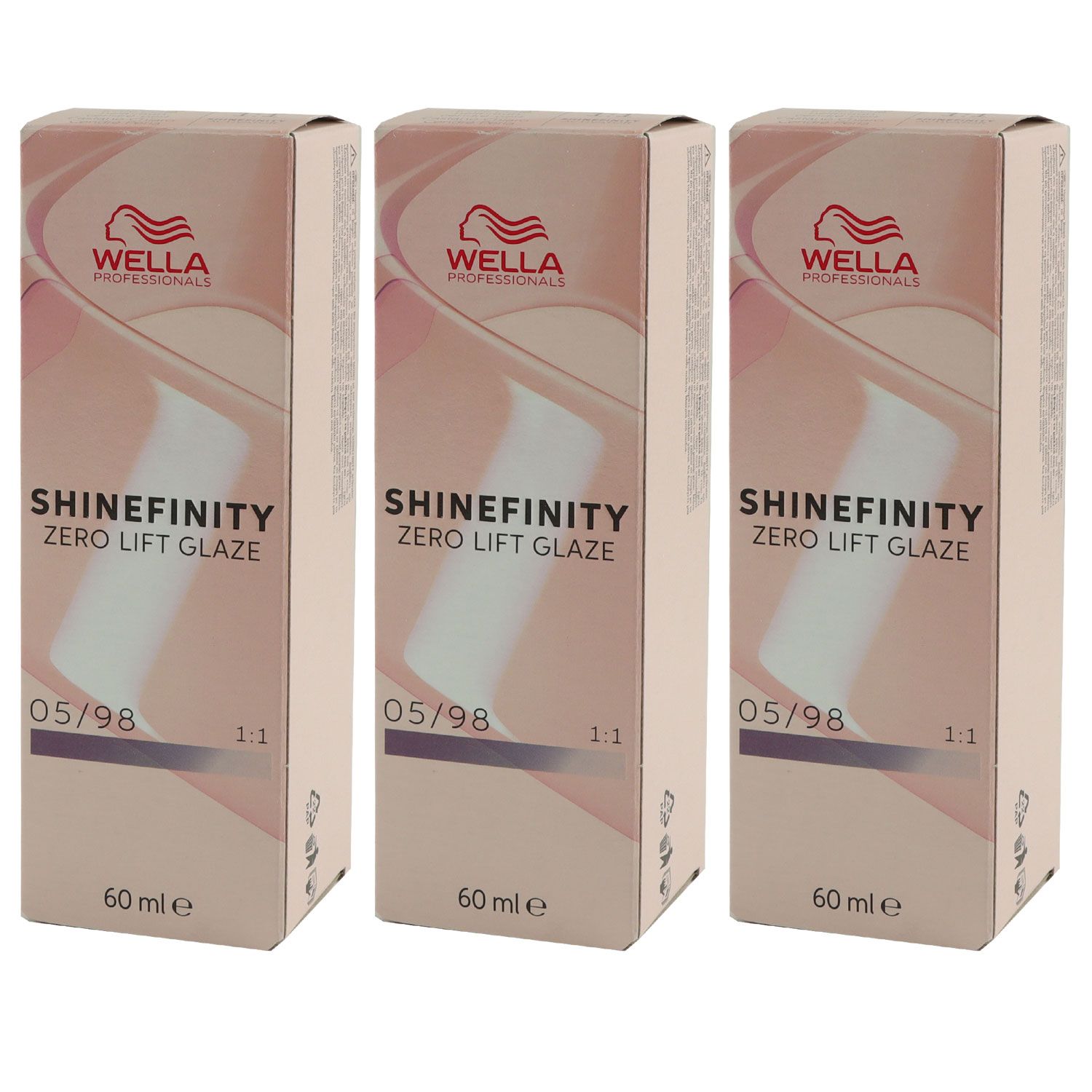 Wella Shinefinity Glaze Cool 3 x 60 ml 05/98 Steal Orchid T�nung Set