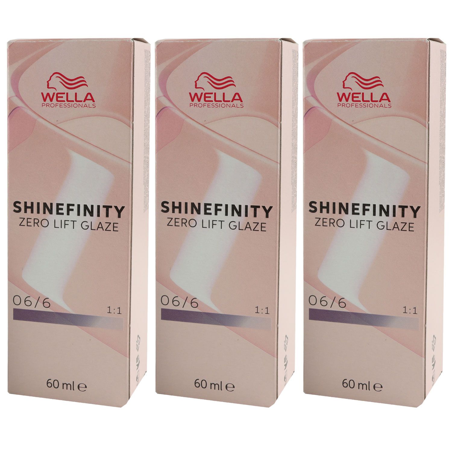 Wella Shinefinity Glaze Cool 3 x 60 ml 06/6 Cherry Wine T�nung Set