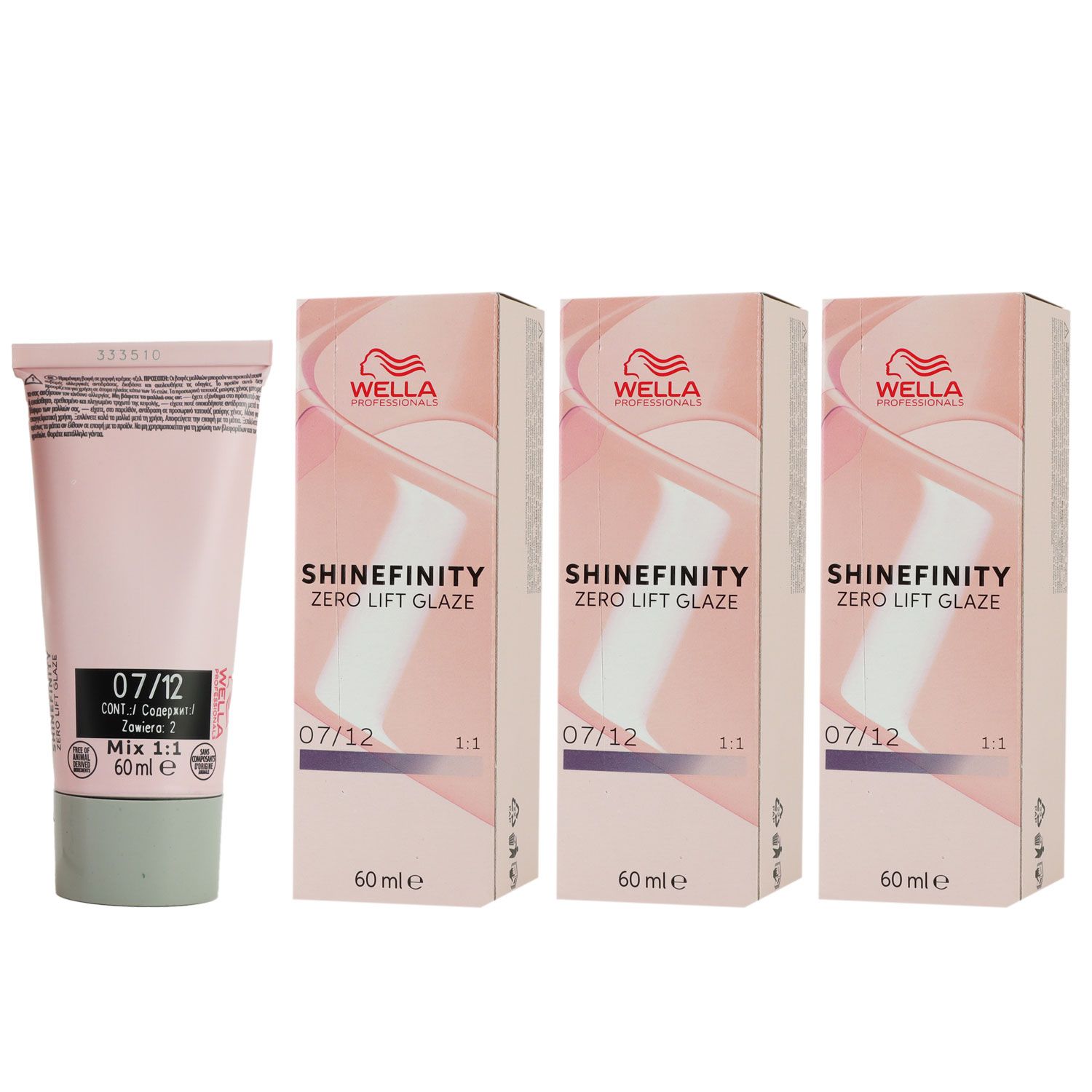 Wella Shinefinity Glaze Cool 3 x 60 ml 07/12 Mushroom T�nung Set