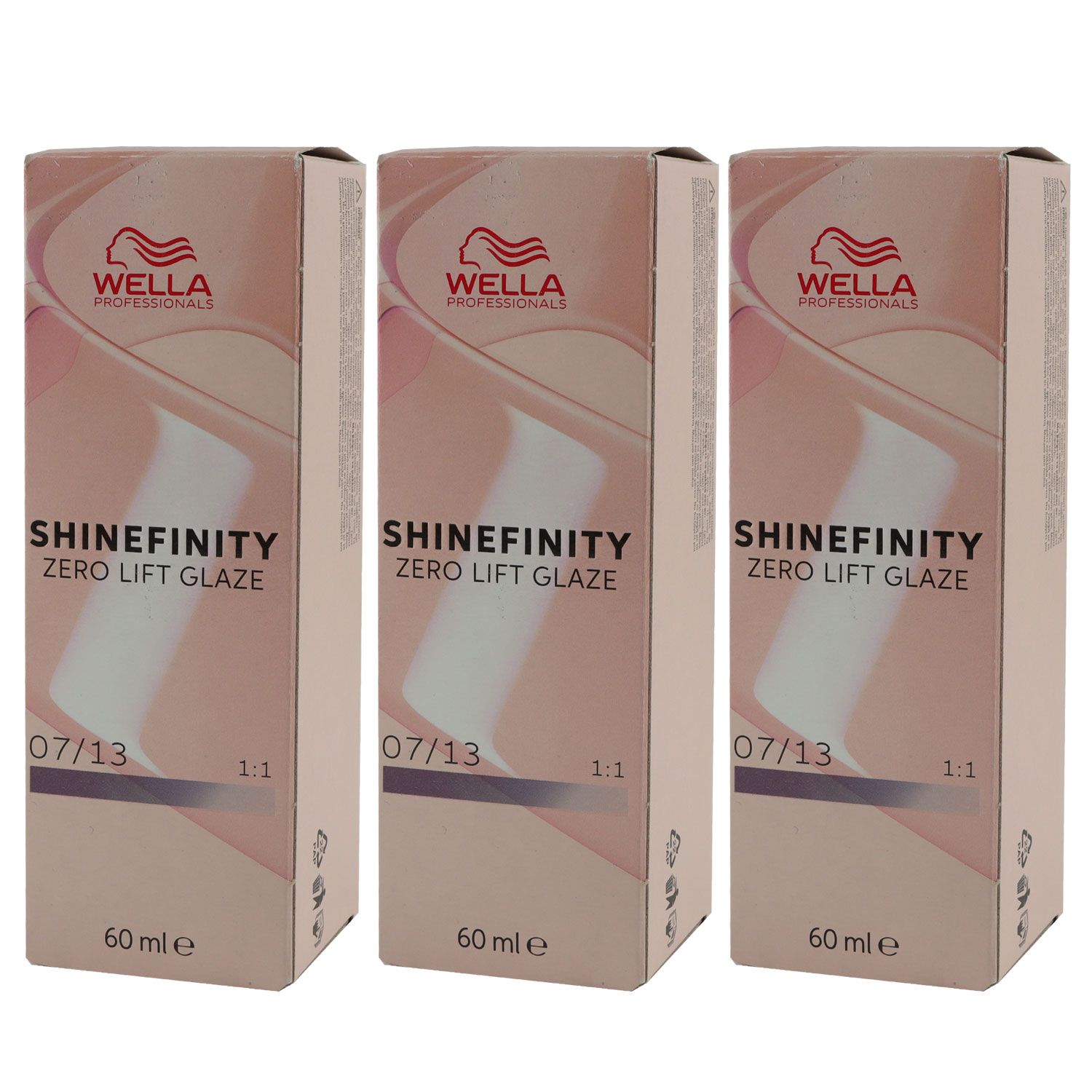 Wella Shinefinity Glaze Cool 3 x 60 ml 07/13 Toffee Cream T�nung Set