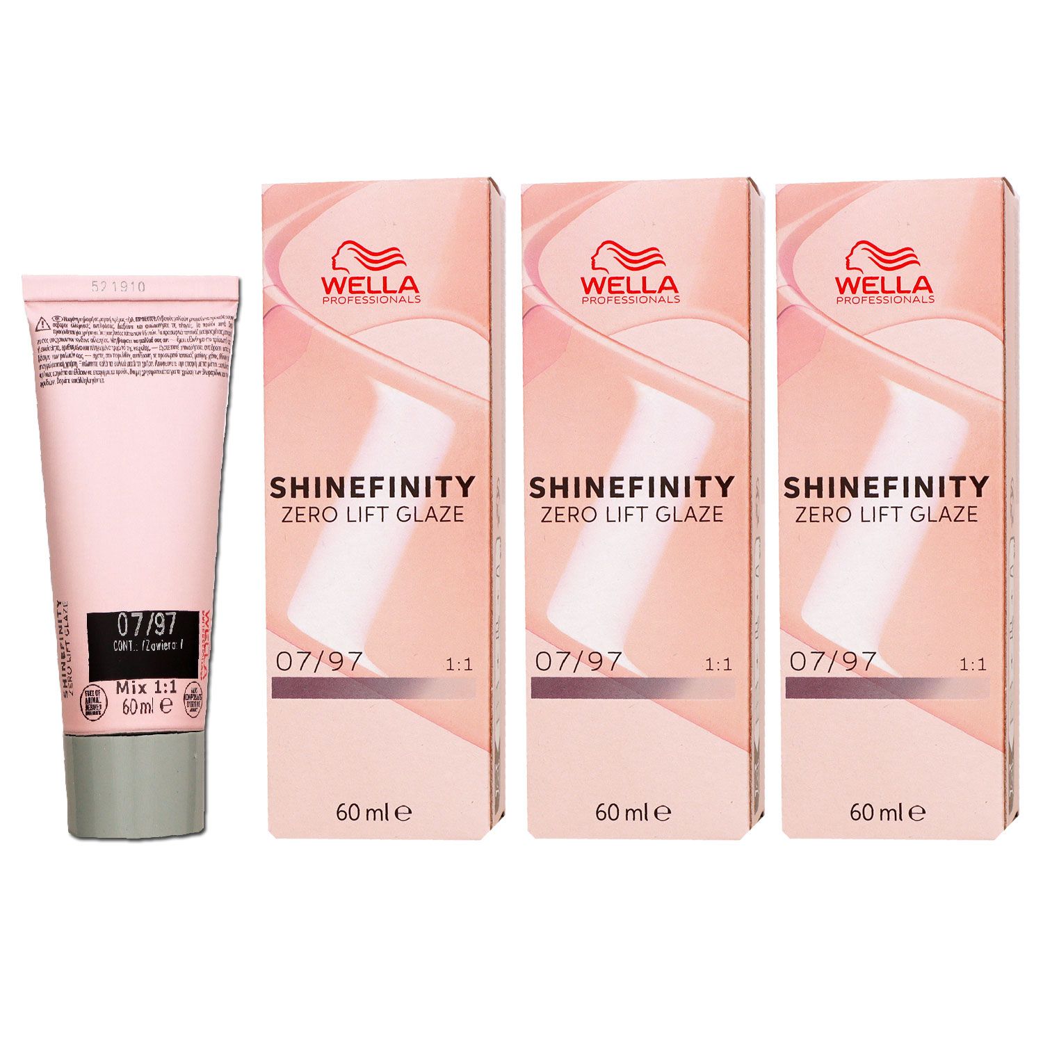 Wella Shinefinity Glaze Cool 3 x 60 ml 07/97 Mocha Beige T�nung Set