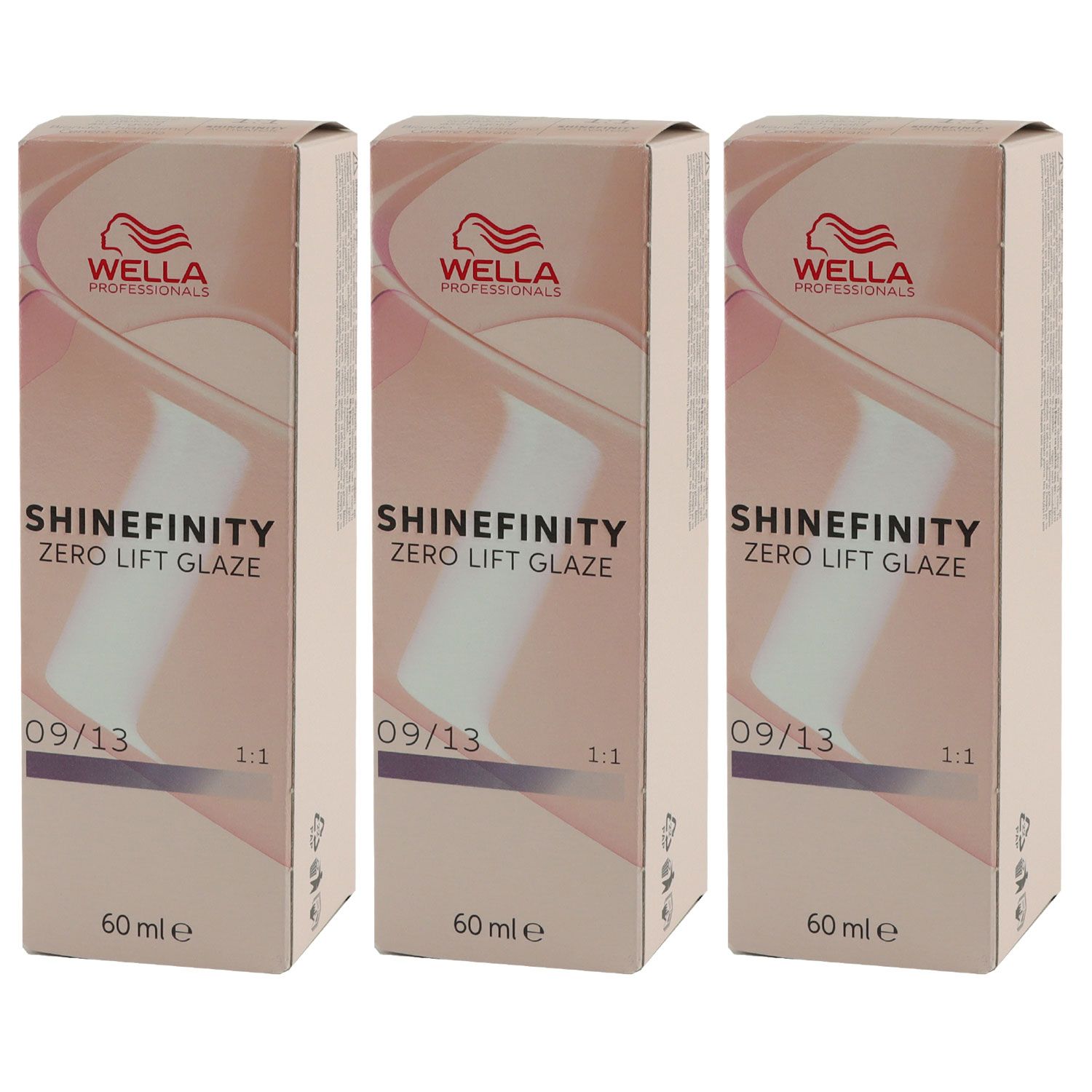 Wella Shinefinity Glaze Cool 3 x 60 ml 09/13 Toffee Milk T�nung Set