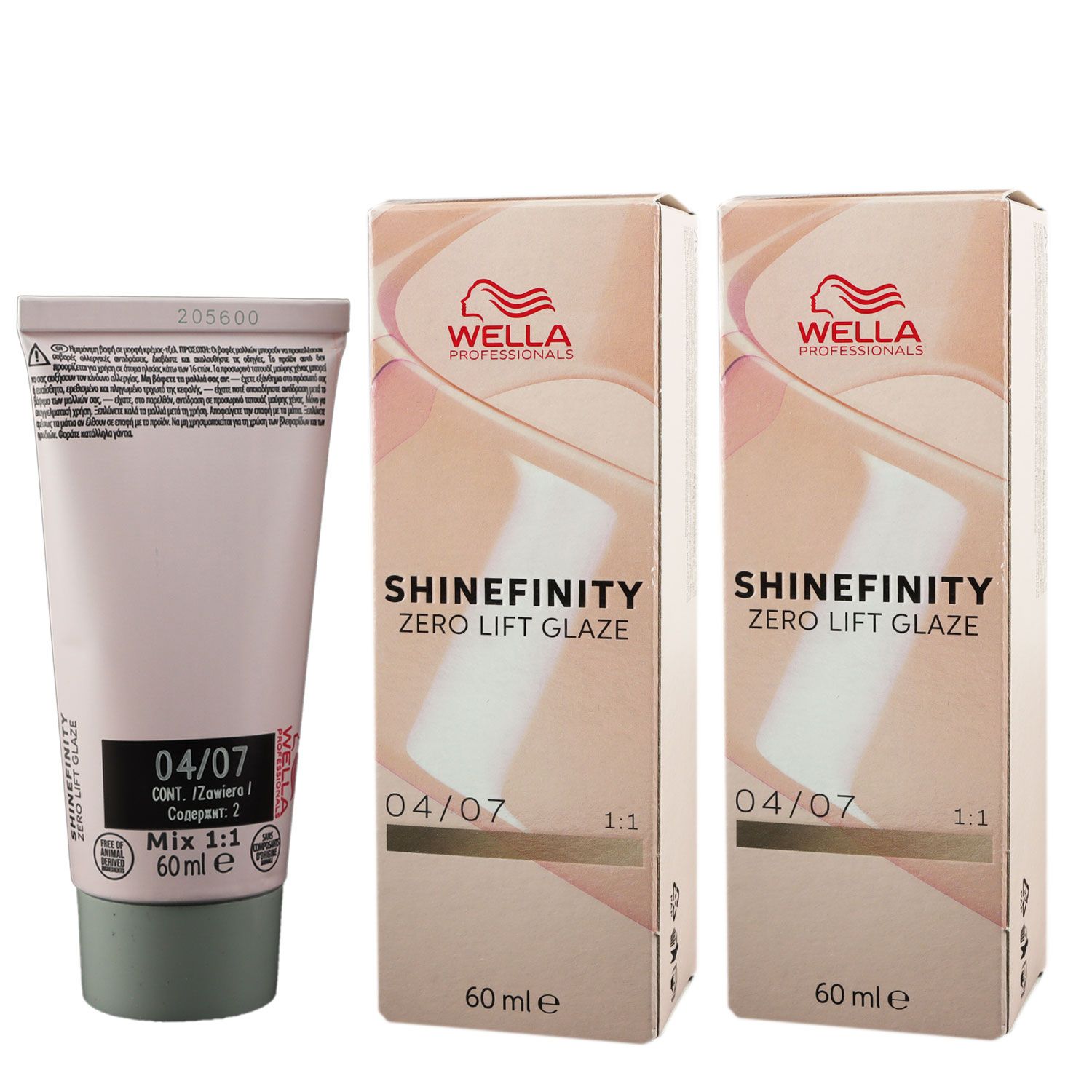 Wella Shinefinity Glaze Natural 2 x 60 ml 04/07 Bitter Chocolate T�nung Set Neu
