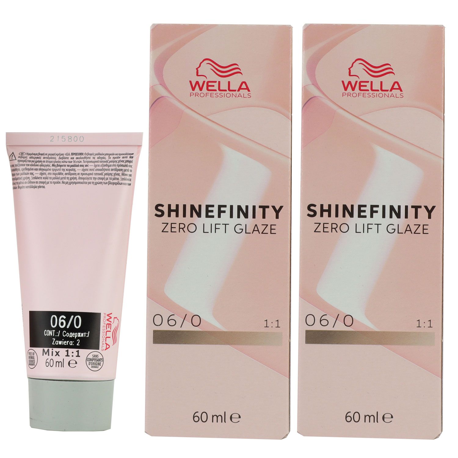 Wella Shinefinity Glaze Natural 2 x 60 ml 06/0 Brandy Set