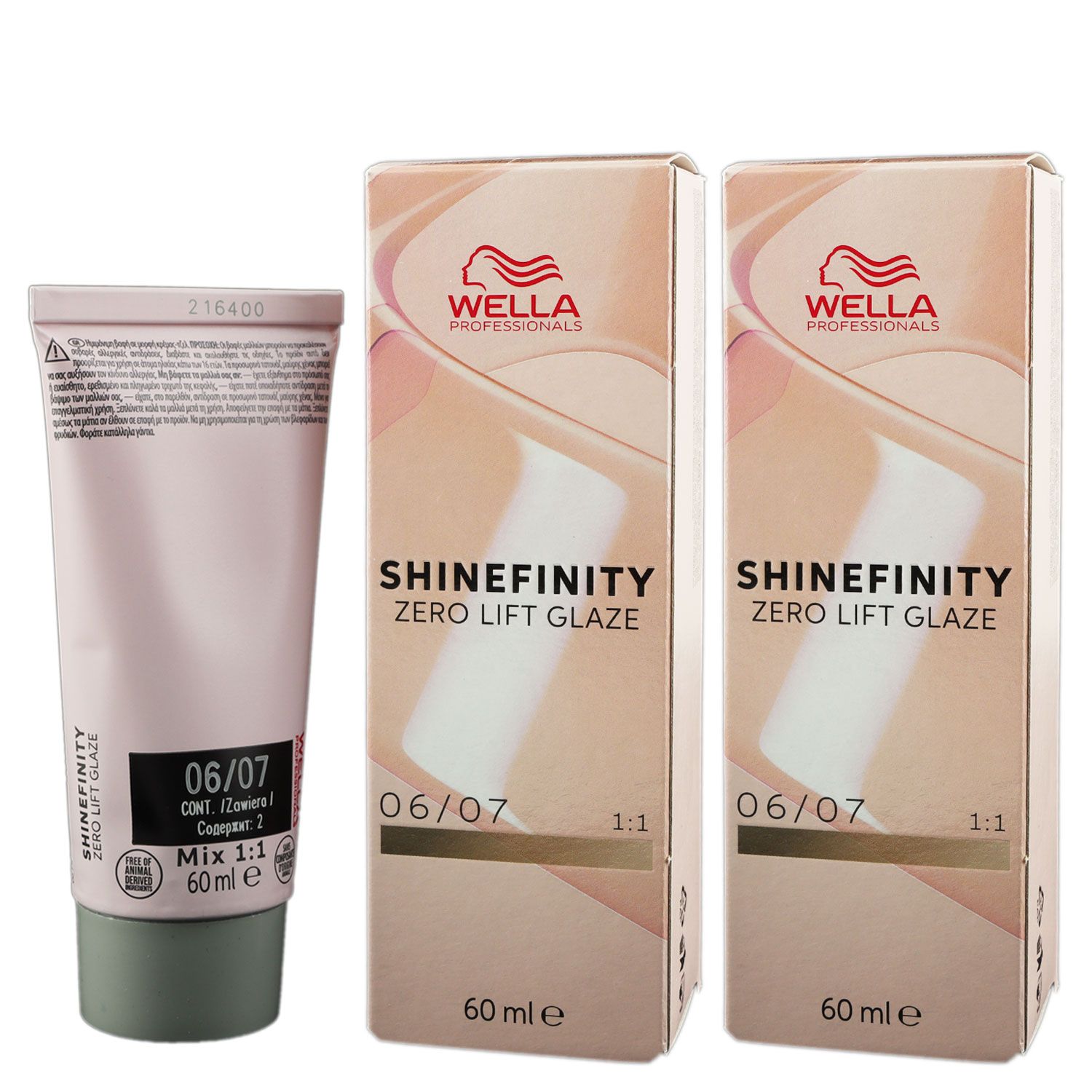 Wella Shinefinity Glaze Natural 2 x 60 ml 06/07 Deep Walnut T�nung Set Neu