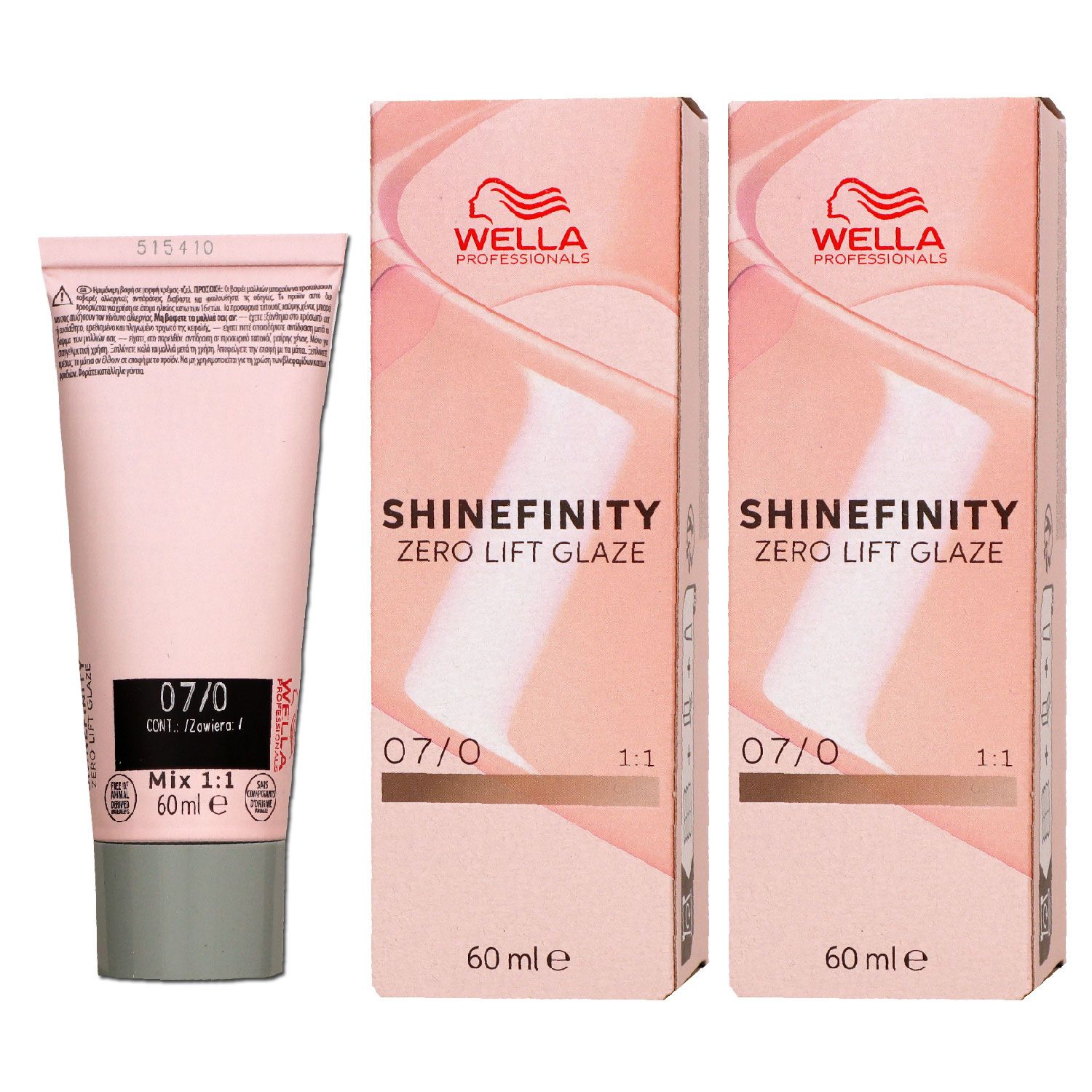 Wella Shinefinity Glaze Natural 2 x 60 ml 07/0 Oatmilk T�nung Set