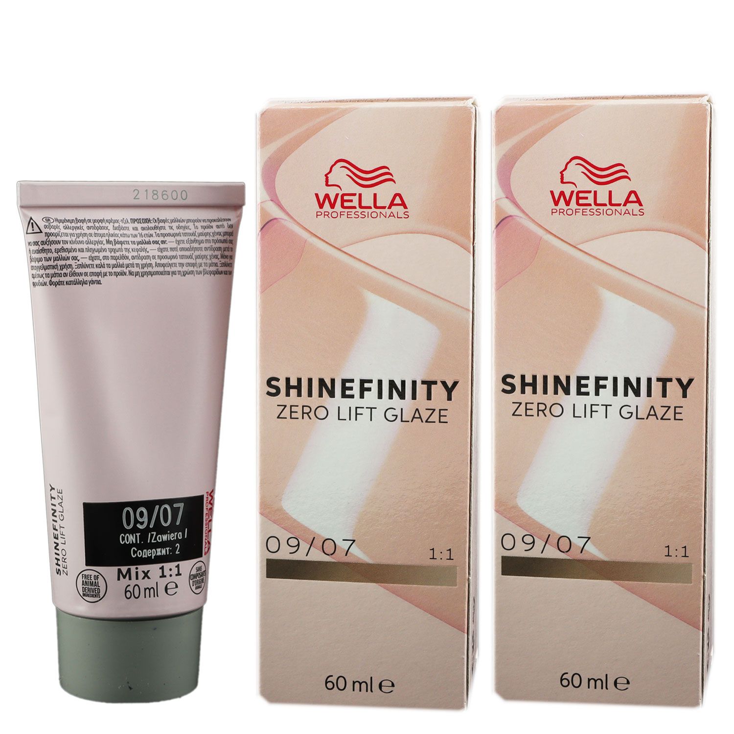 Wella Shinefinity Glaze Natural 2 x 60 ml 09/07 Beige Sand T�nung Set Neu