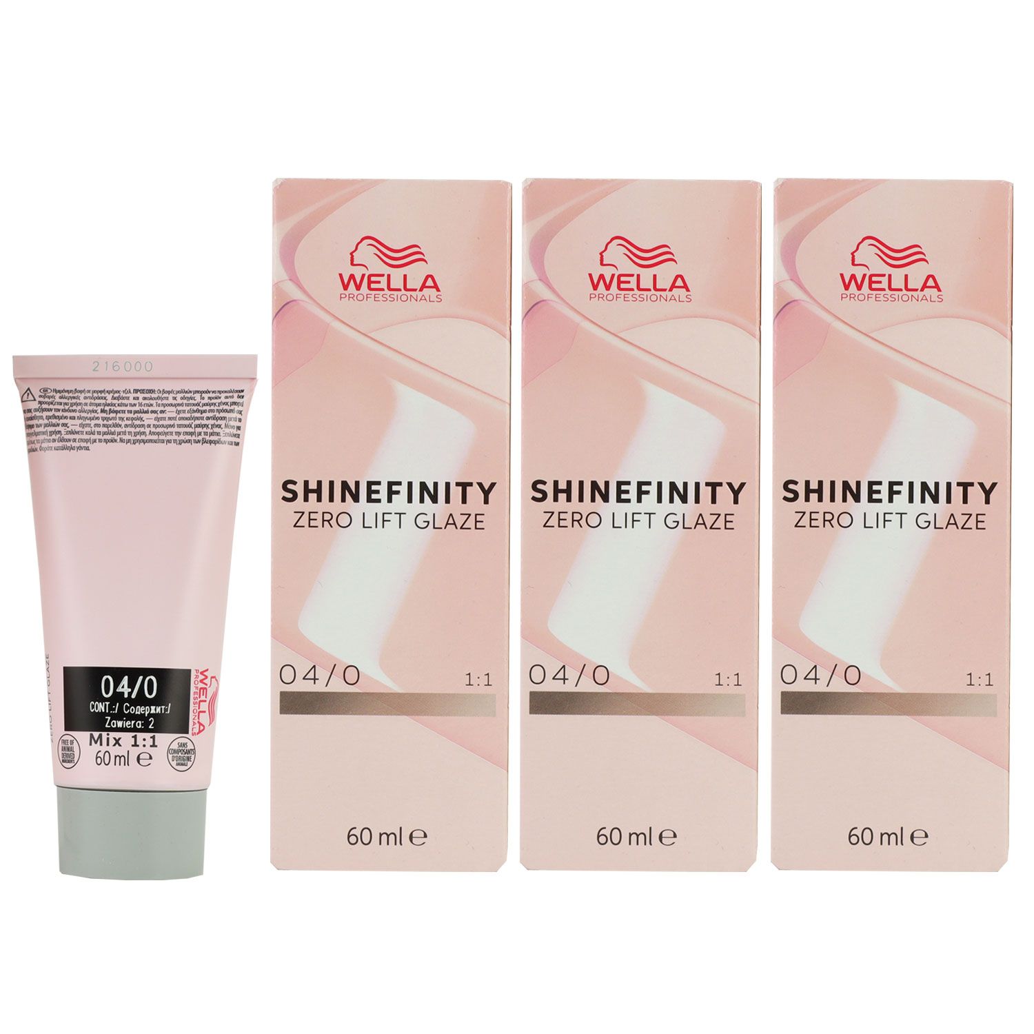 Wella Shinefinity Glaze Natural 3 x 60 ml 04/0 Espresso T�nung Set