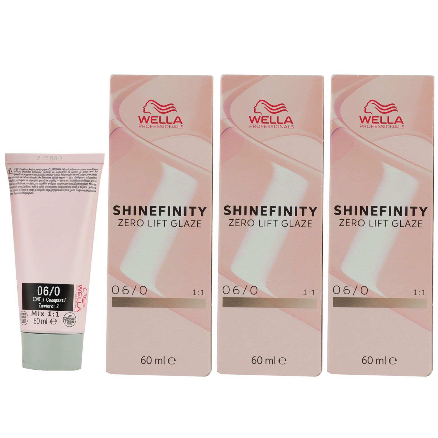Wella Shinefinity Glaze Natural 3 x 60 ml 06/0 Brandy Set