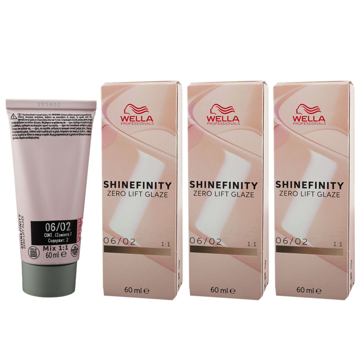 Wella Shinefinity Glaze Natural 3 x 60 ml 06/02 Dark Sage T�nung Set