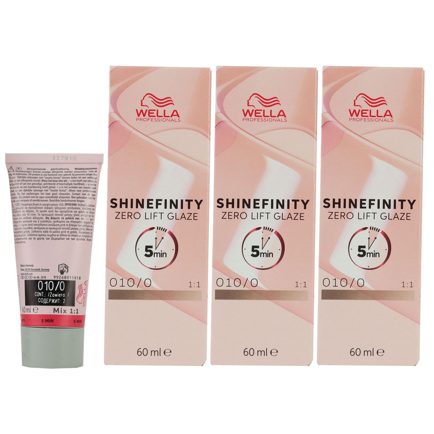 Wella Shinefinity Glaze Natural 3 x 60 ml 10/0 Flash T�nung Set