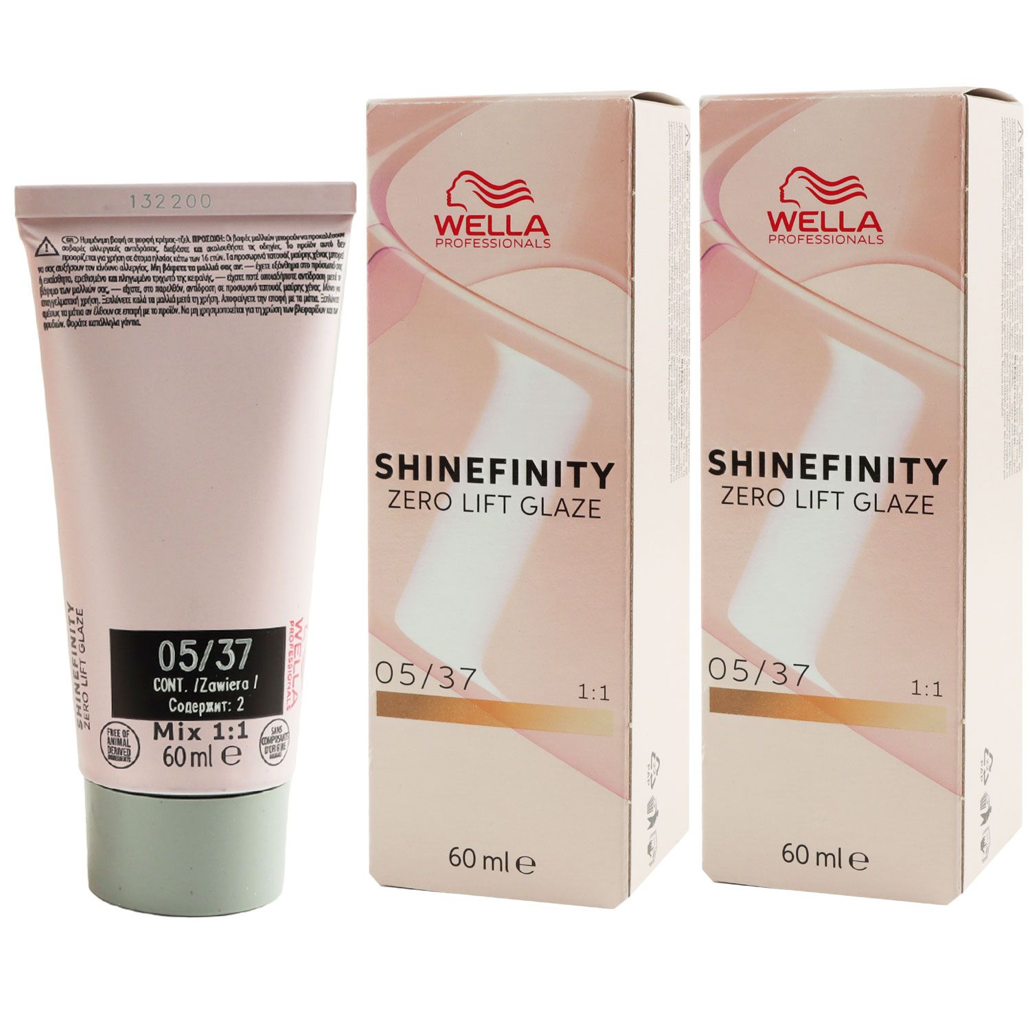 Wella Shinefinity Glaze Warm 2 x 60 ml 05/37 Caramel Espresso T�nung Set