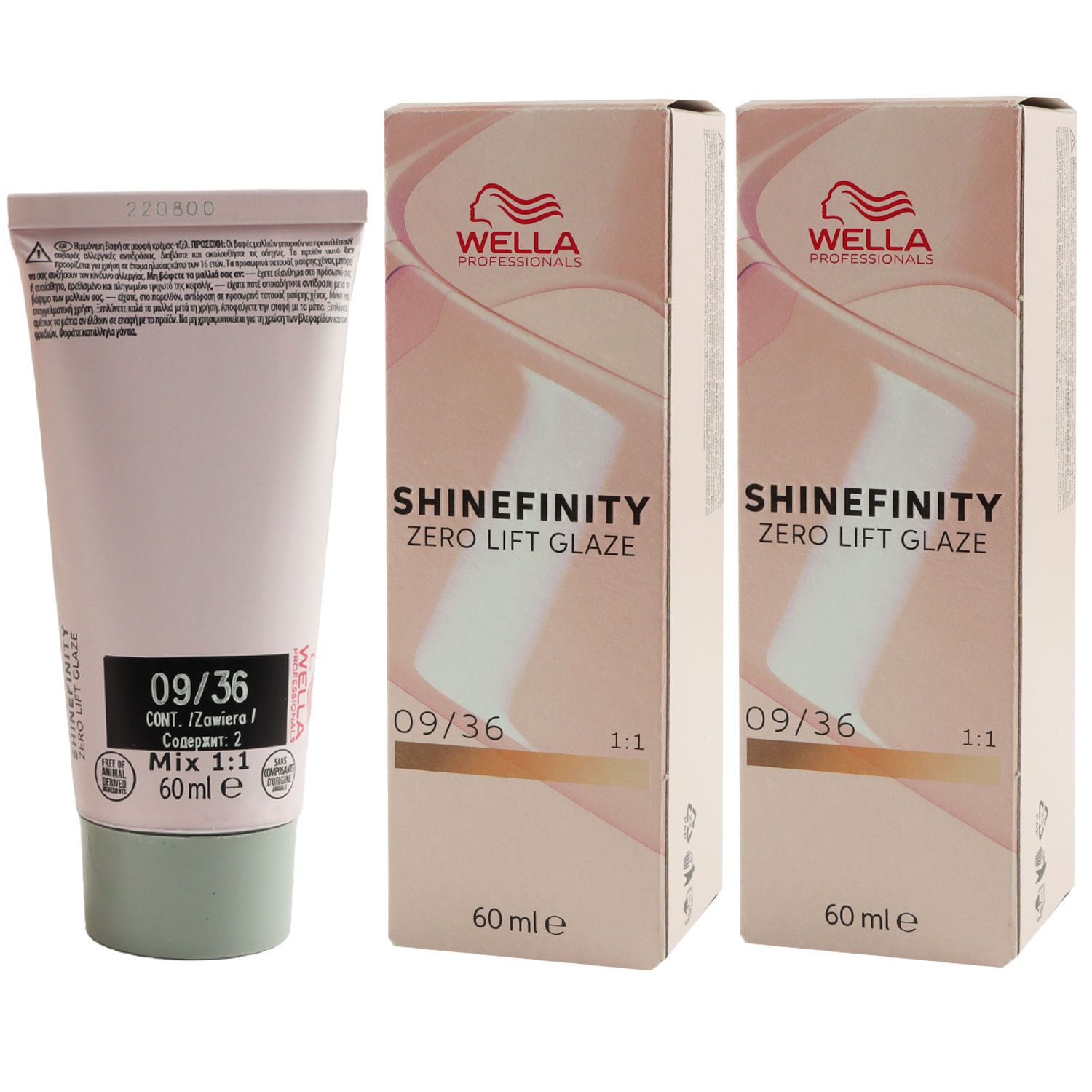 Wella Shinefinity Glaze Warm 2 x 60 ml 09/36 Vanilla Glaze T�nung Set