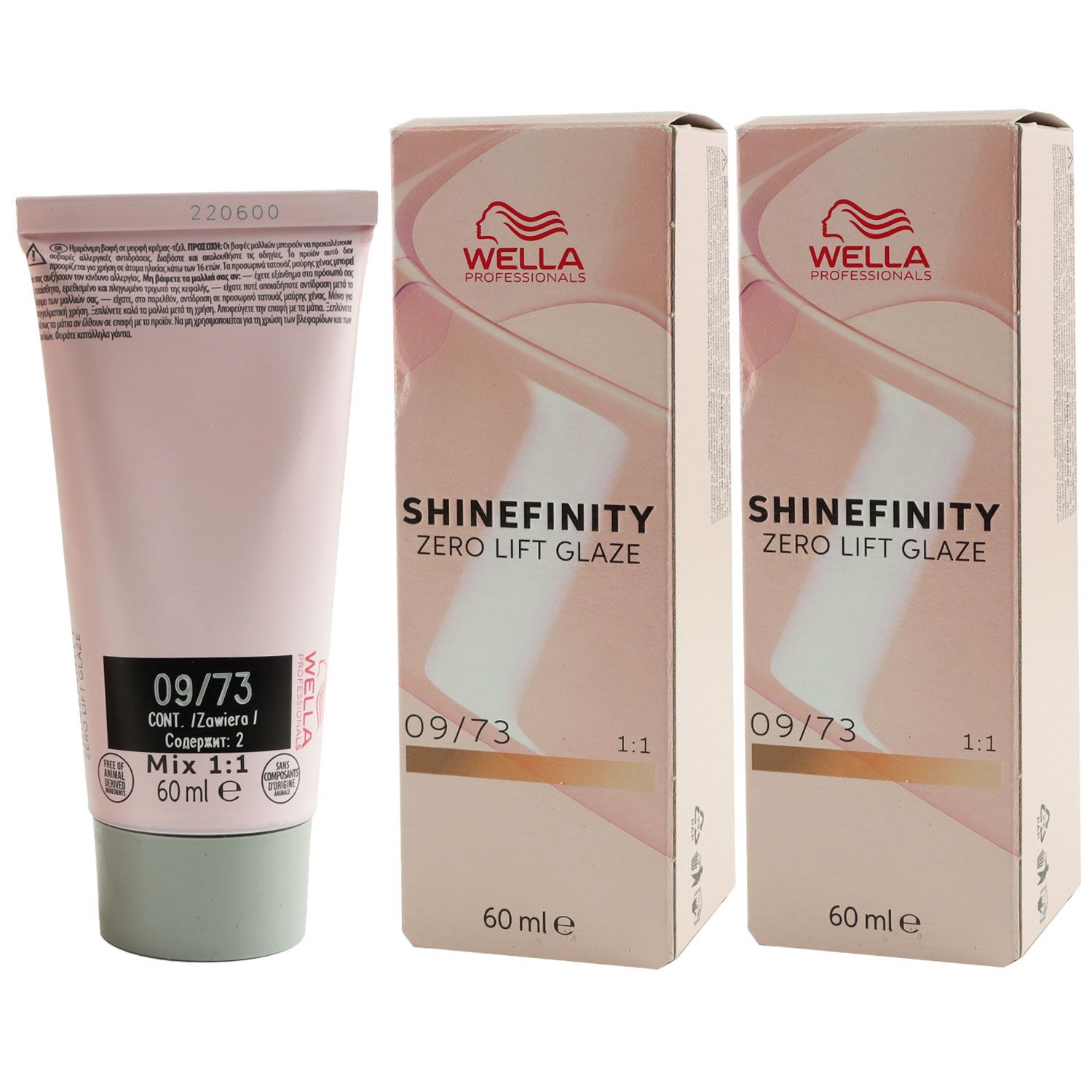 Wella Shinefinity Glaze Warm 2 x 60 ml 09/73 Caramel Milk T�nung Set