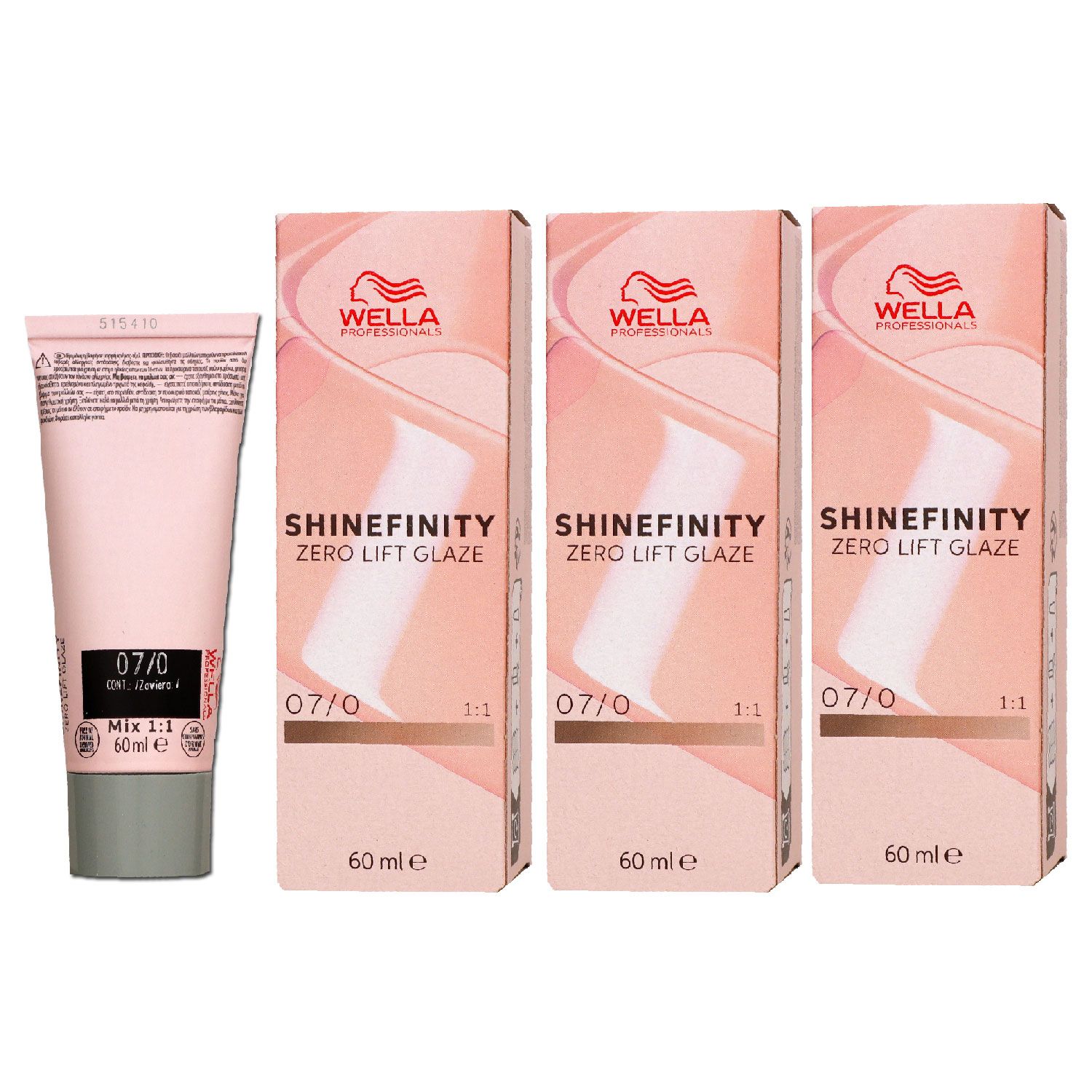 Wella Shinefinity Glaze Warm 3 x 60 ml 07/3 Burnt Honey T�nung Set