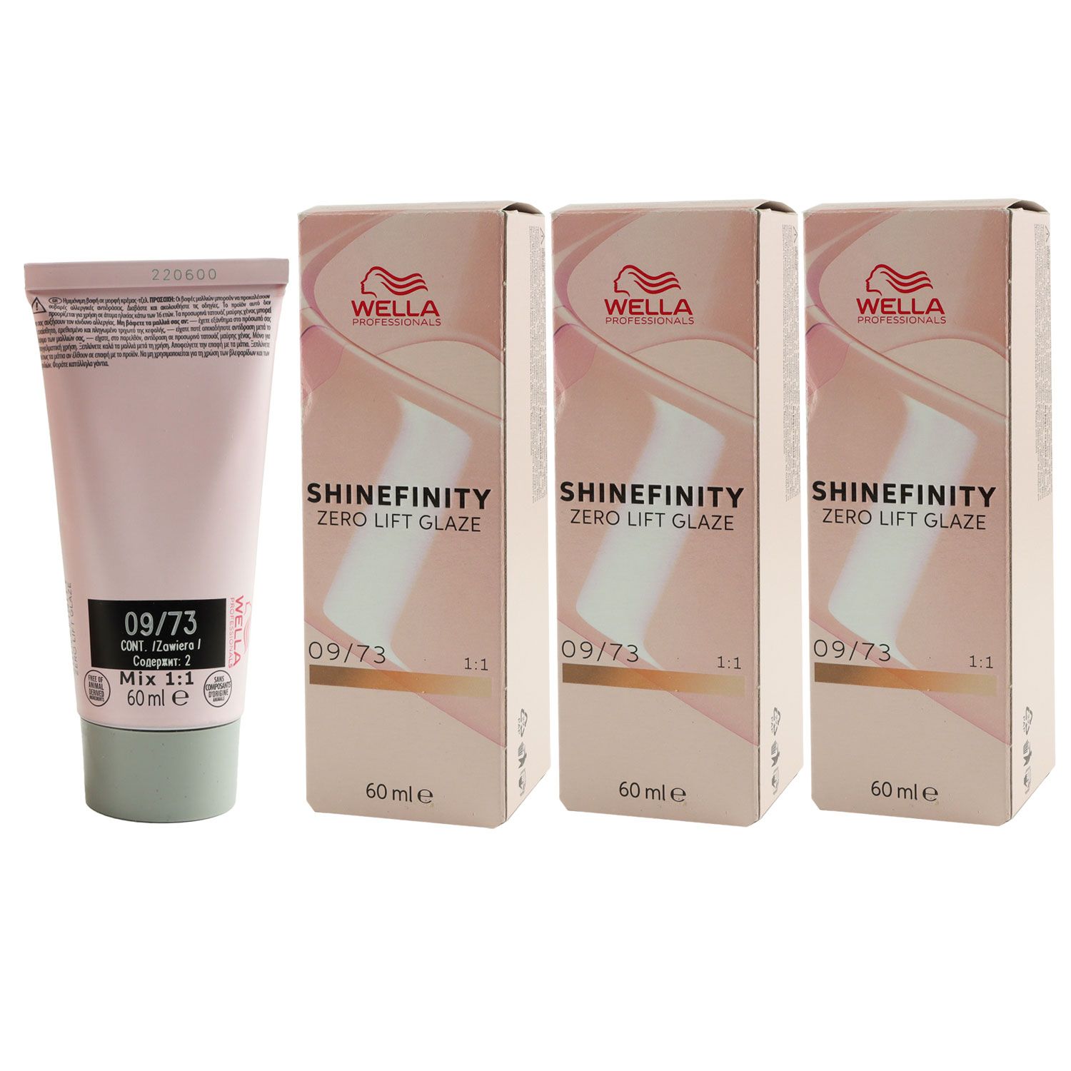 Wella Shinefinity Glaze Warm 3 x 60 ml 09/73 Caramel Milk T�nung Set