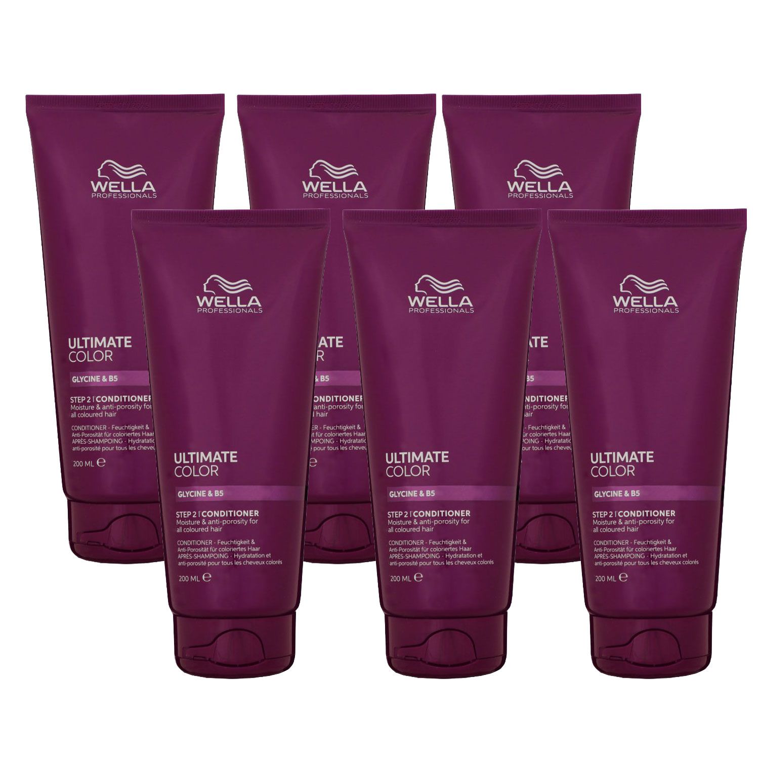 Wella Ultimate Color 6 x 200 ml Conditioner f�r coloriertes Haar Step 2 Set
