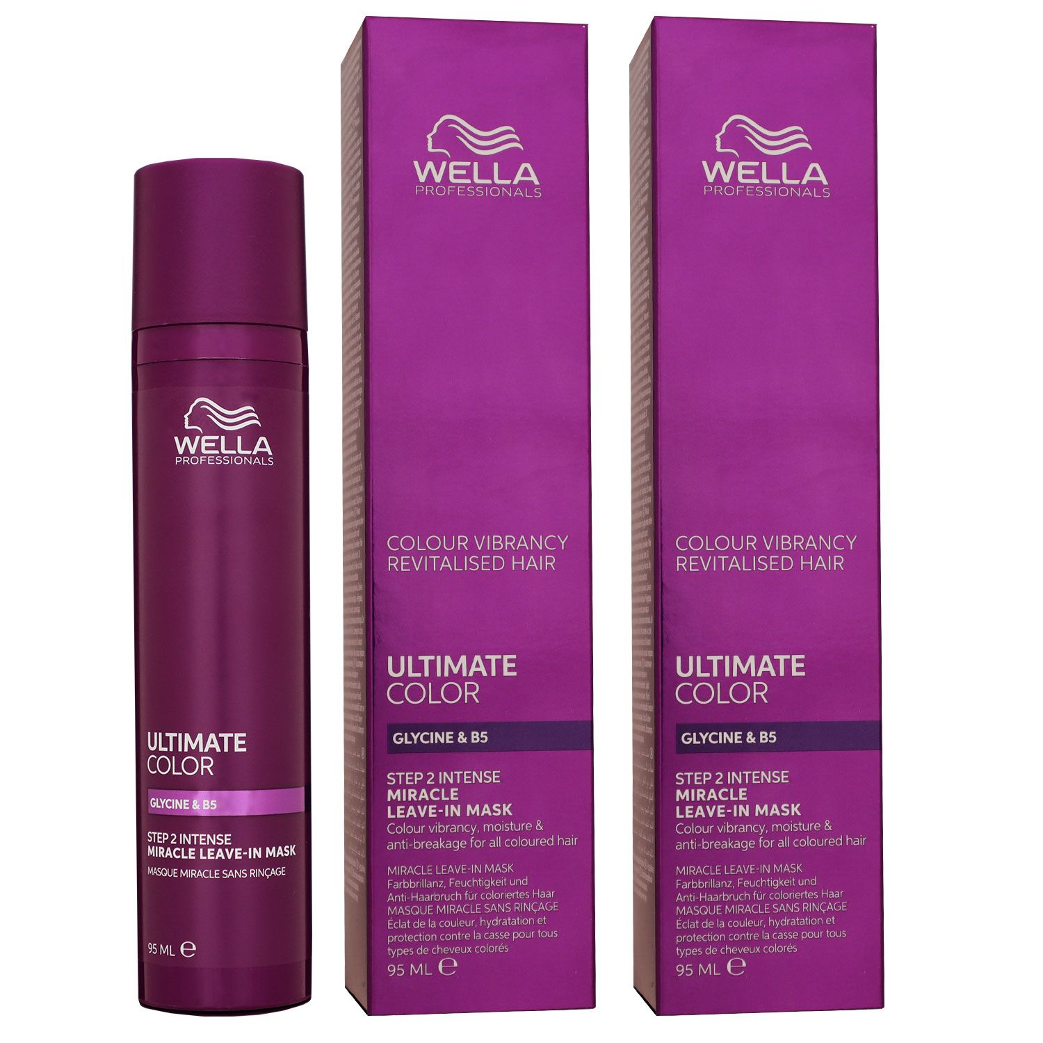 Wella Ultimate Color Miracle Leave In 2 x 95 ml Intensiv Maske f�r coloriertes Haar Step 2 Set