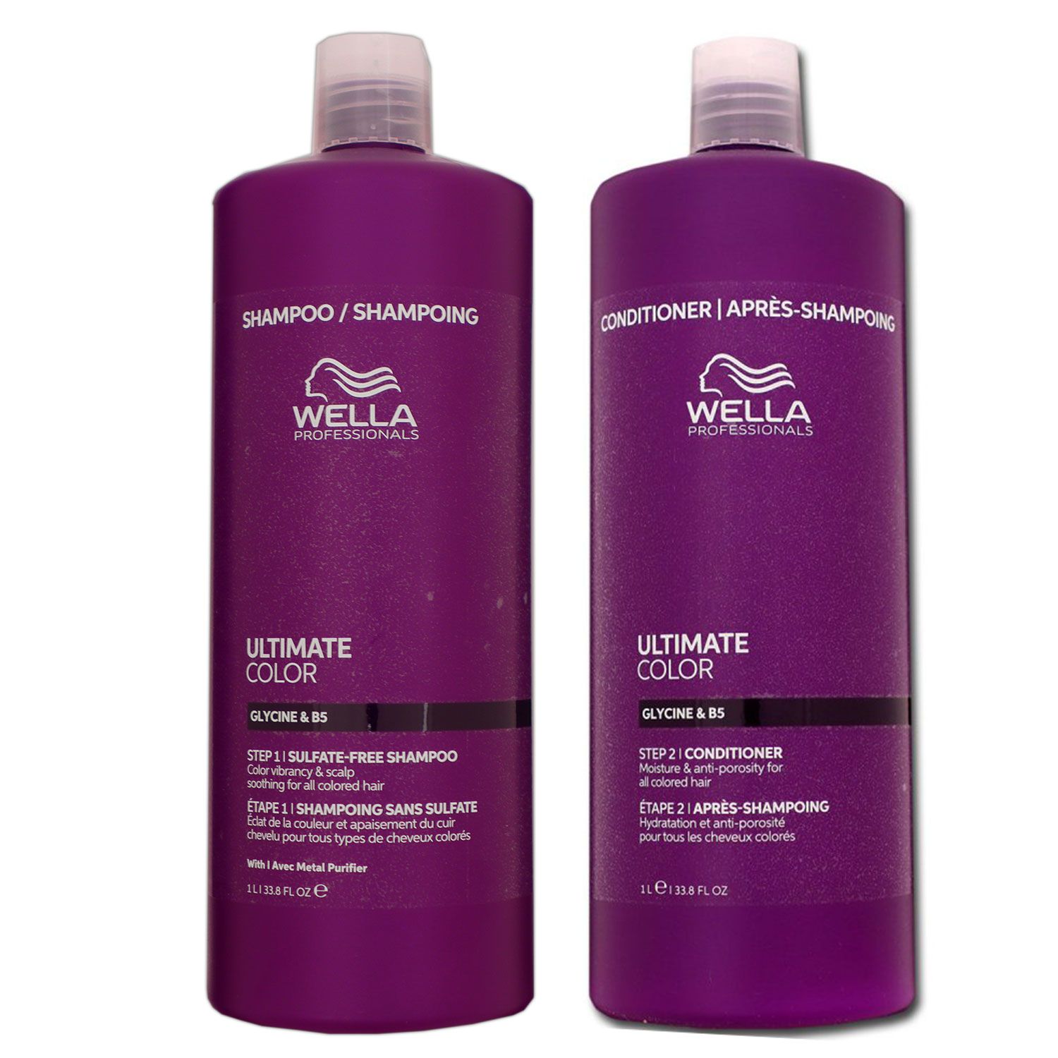 Wella Ultimate Color Shampoo 1000 ml & 1000 ml Conditioner f�r coloriertes Haar Set