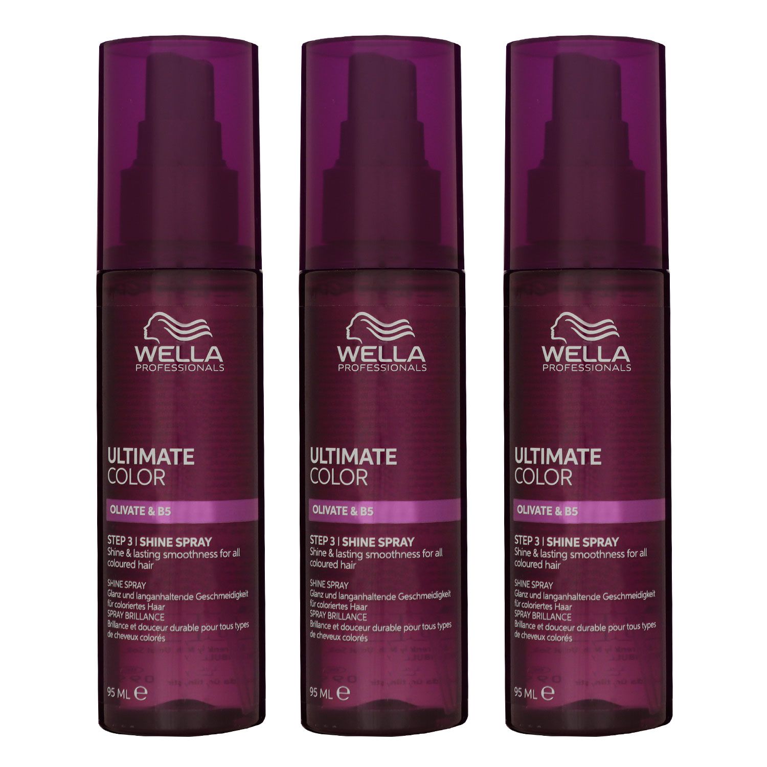 Wella Ultimate Color Shine Spray 3 x 95 ml Glanzspray f�r coloriertes Haar Step 3 Set