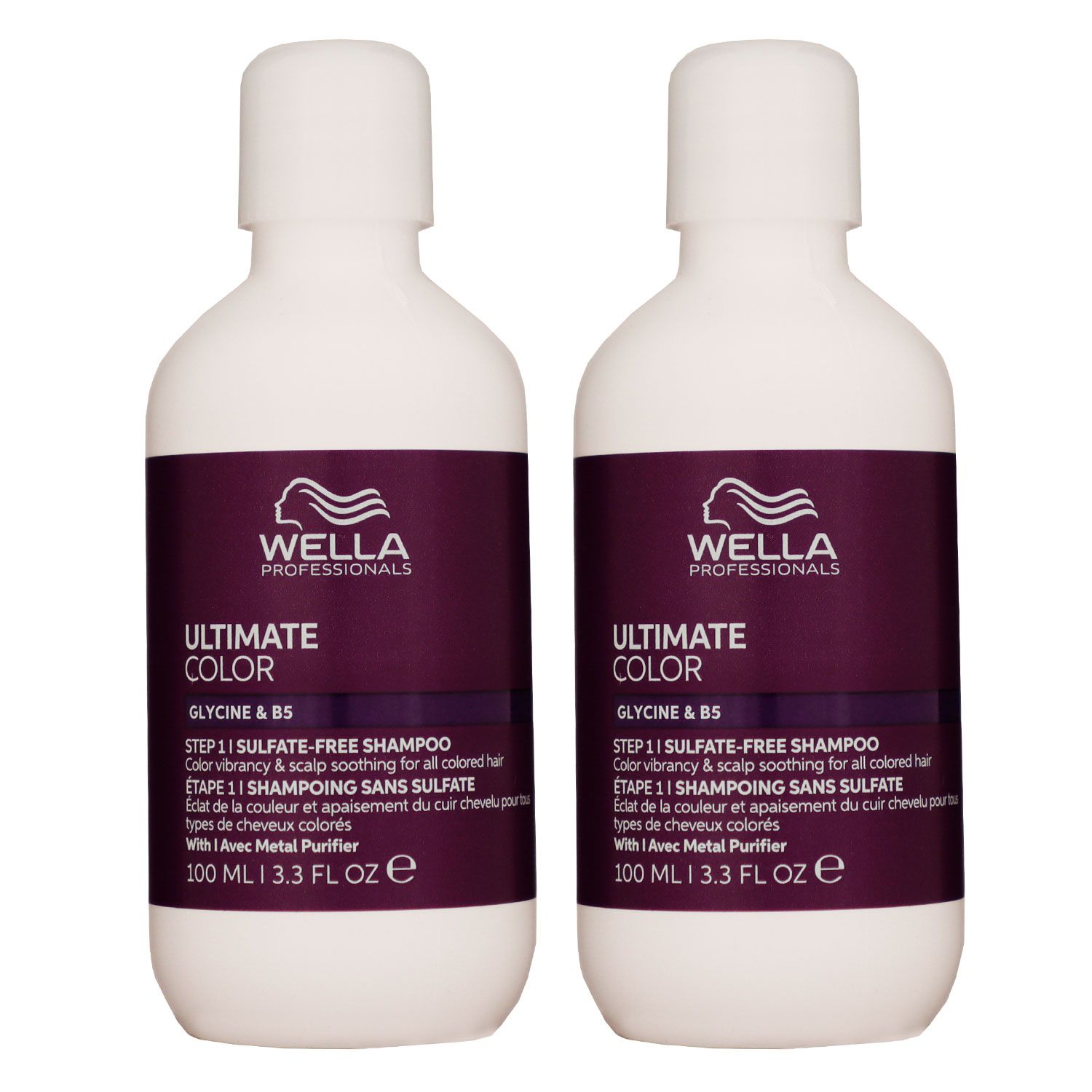 Wella Ultimate Color Sulfatfreies Shampoo 2 x 100 ml f�r coloriertes Haar Step 1 Set