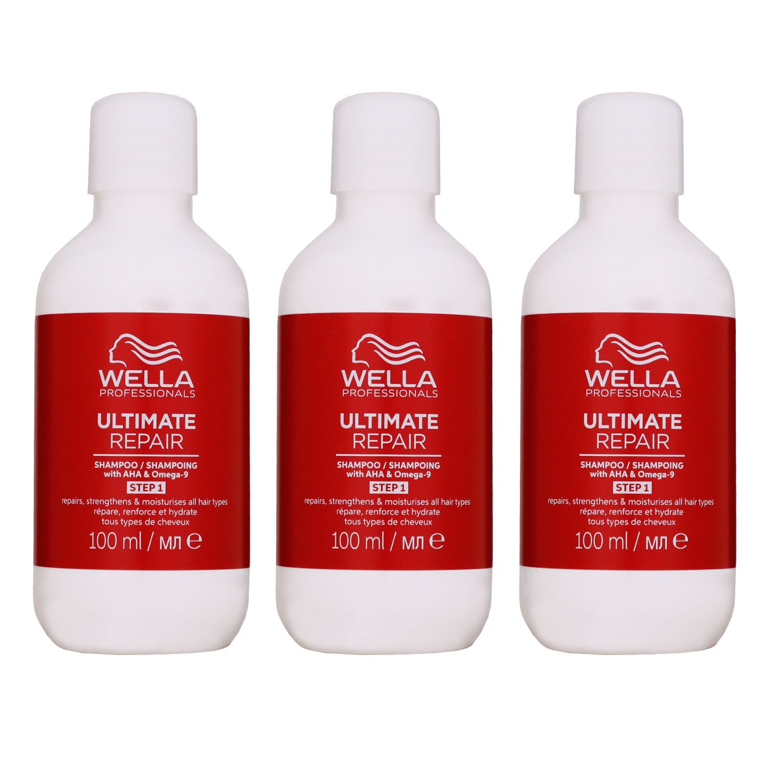 Wella Ultimate Repair 3 x 100 ml Shampoo Step 1 Set