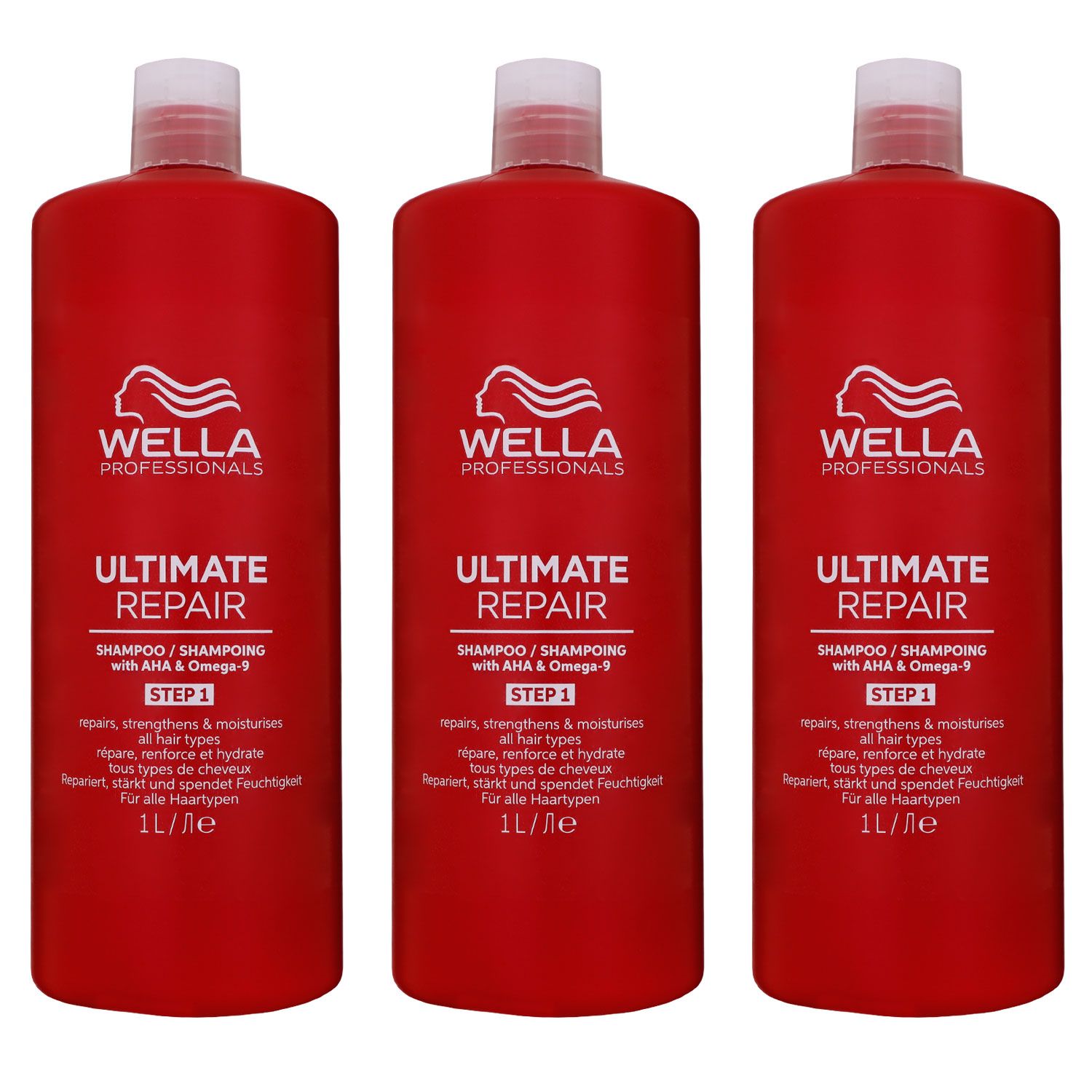 Wella Ultimate Repair 3 x 1000 ml Shampoo Step 1 Set