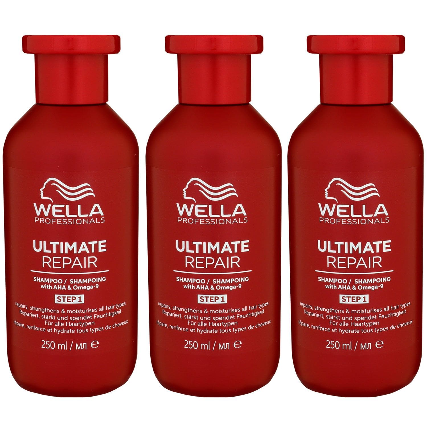 Wella Ultimate Repair 3 x 250 ml Shampoo Step 1 Set