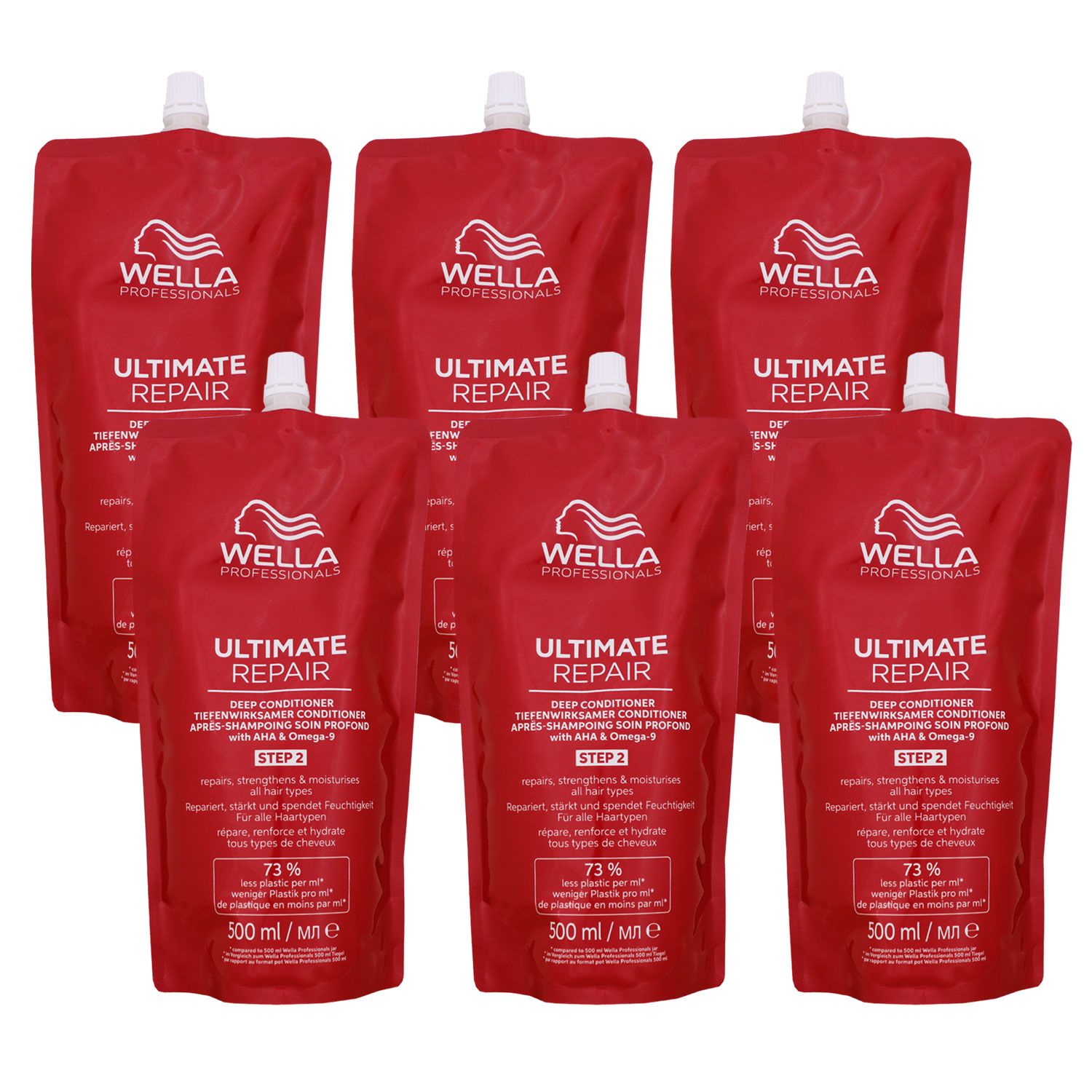Wella Ultimate Repair Deep Conditioner 6 x 500 ml Nachf�llpack gesch�digtes & strapaziertes Haar Set