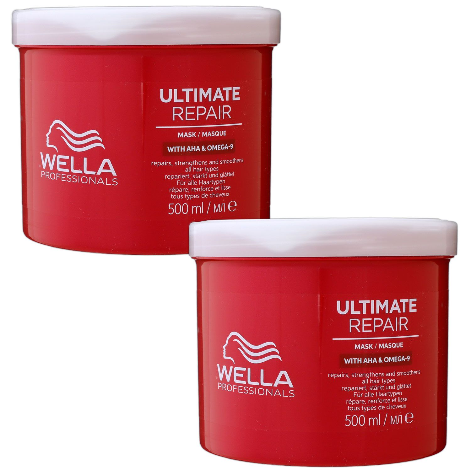 Wella Ultimate Repair Mask 2 x 500 ml f�r gesch�digtes strapaziertes Haar Set
