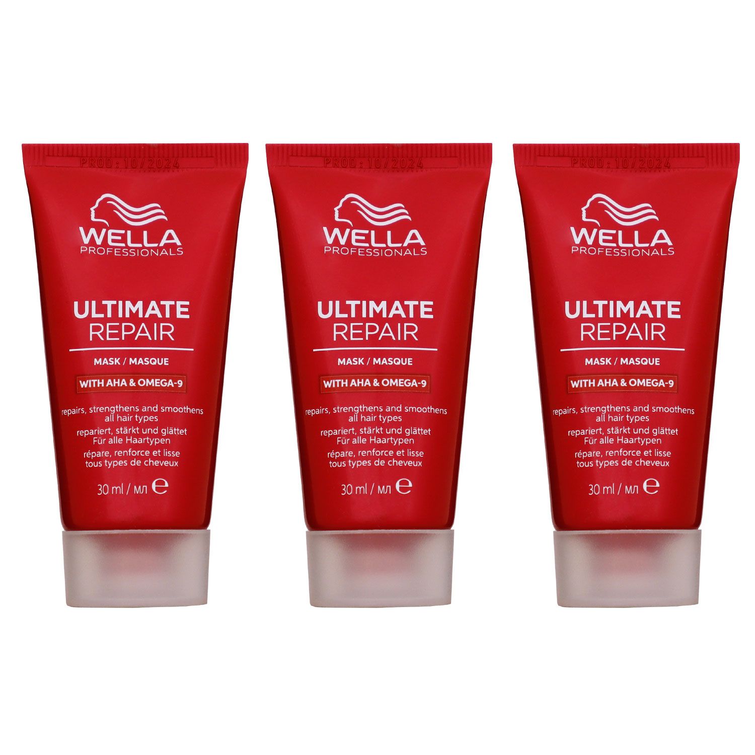 Wella Ultimate Repair Mask 3 x 30 ml f�r gesch�digtes strapaziertes Haar Set