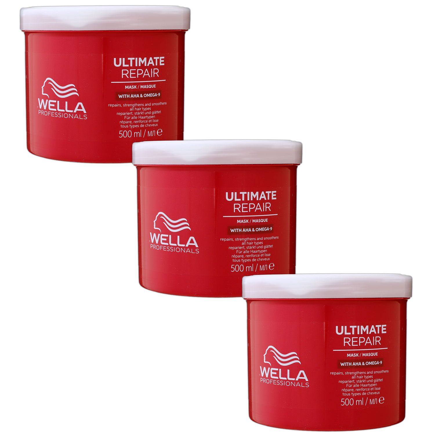 Wella Ultimate Repair Mask 3 x 500 ml f�r gesch�digtes strapaziertes Haar Set