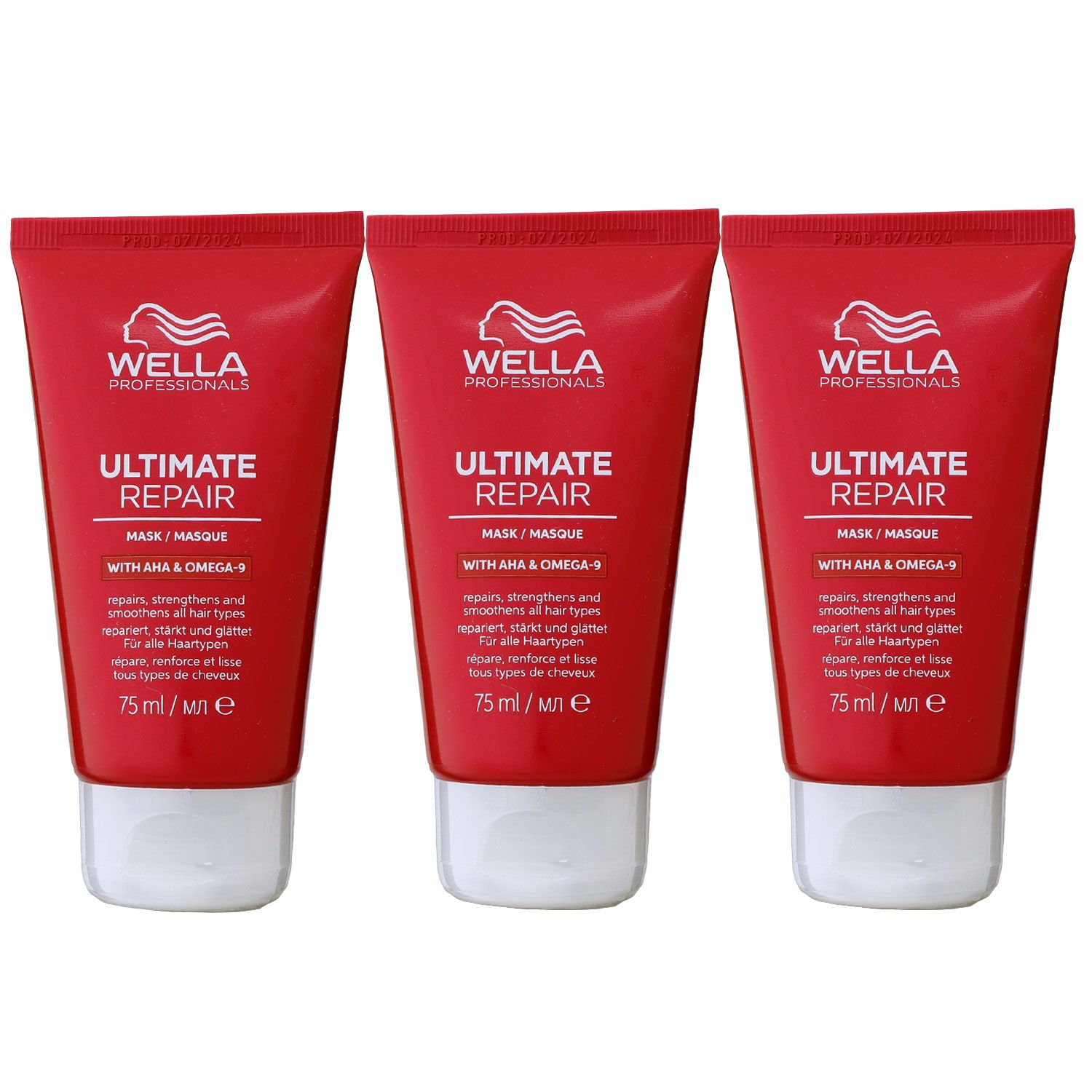 Wella Ultimate Repair Mask 3 x 75 ml f�r gesch�digtes strapaziertes Haar Set