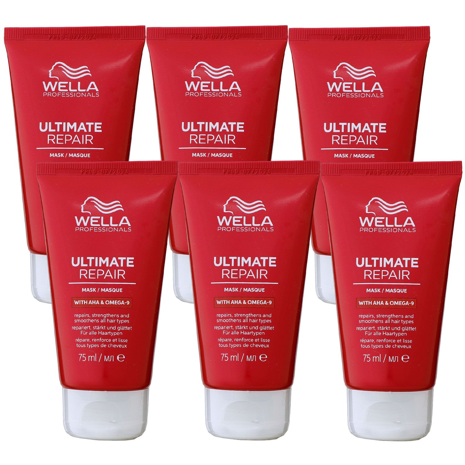 Wella Ultimate Repair Mask 6 x 75 ml f�r gesch�digtes strapaziertes Haar Set
